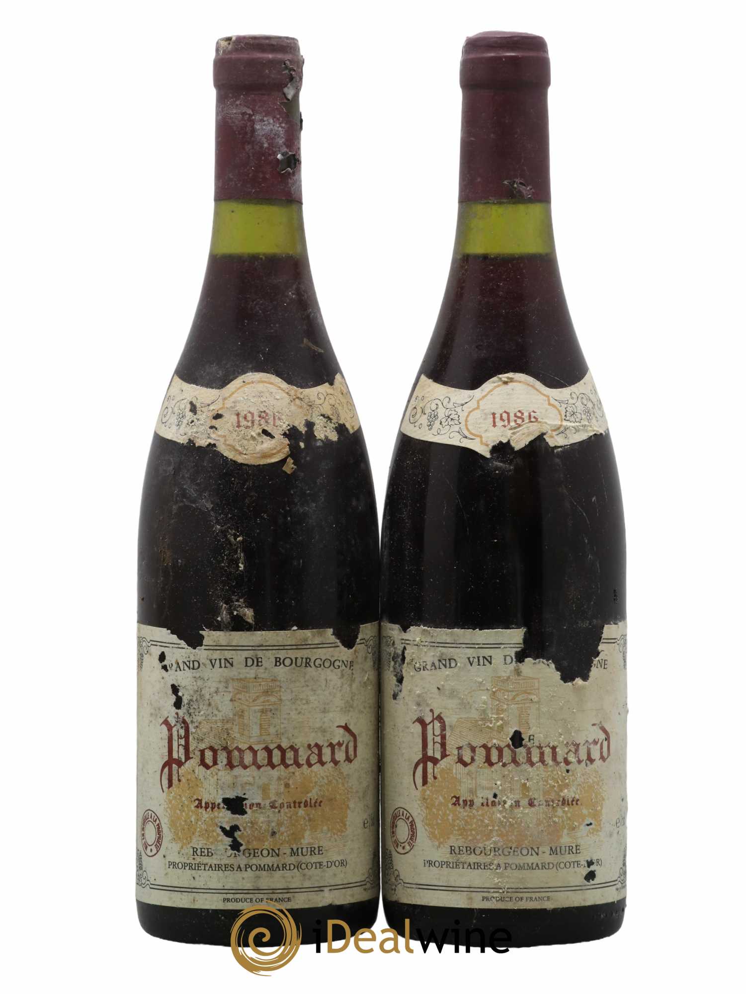 Pommard Rebourgeon Mure 1986 - Lot de 2 bouteilles - 0