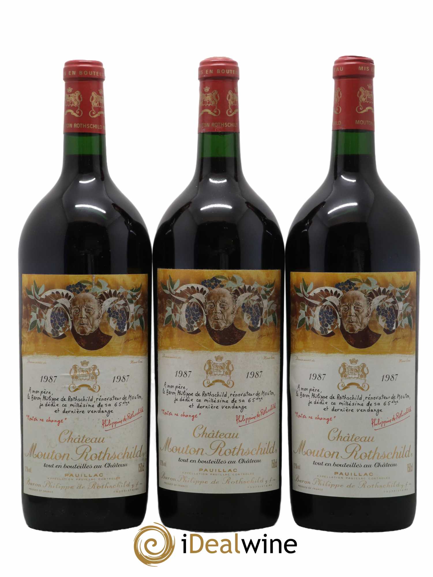 Château Mouton Rothschild 1er Grand Cru Classé 1987 - Posten von 6 Magnum - 1