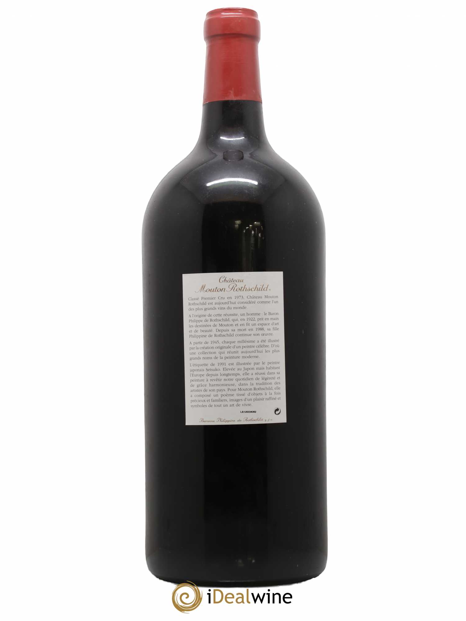Château Mouton Rothschild 1er Grand Cru Classé 1991 - Lot de 1 jeroboam - 1