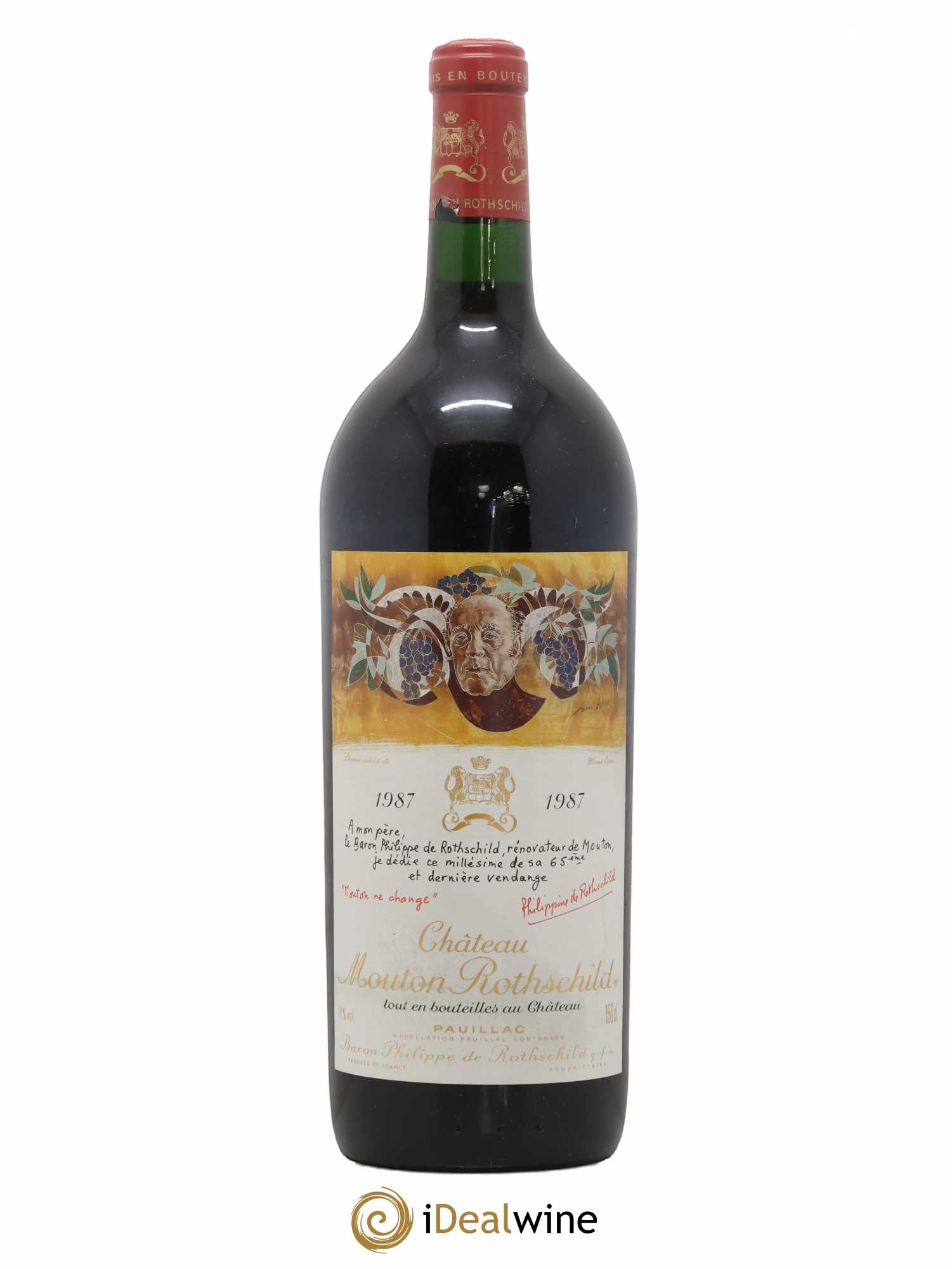 Château Mouton Rothschild 1er Grand Cru Classé 1987 - Lot de 1 magnum - 0