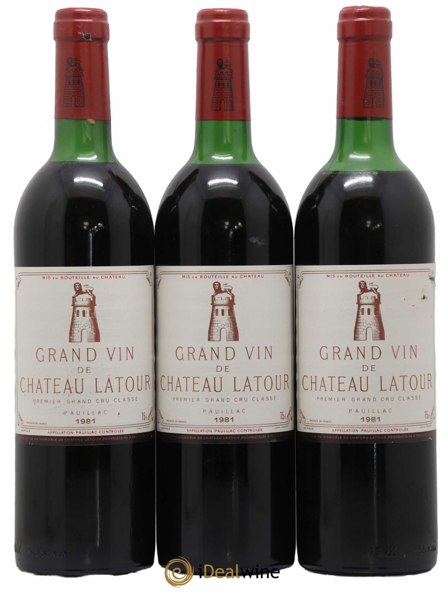 Château Latour 1er Grand Cru Classé 1981 - Lot of 3 bottles - 0