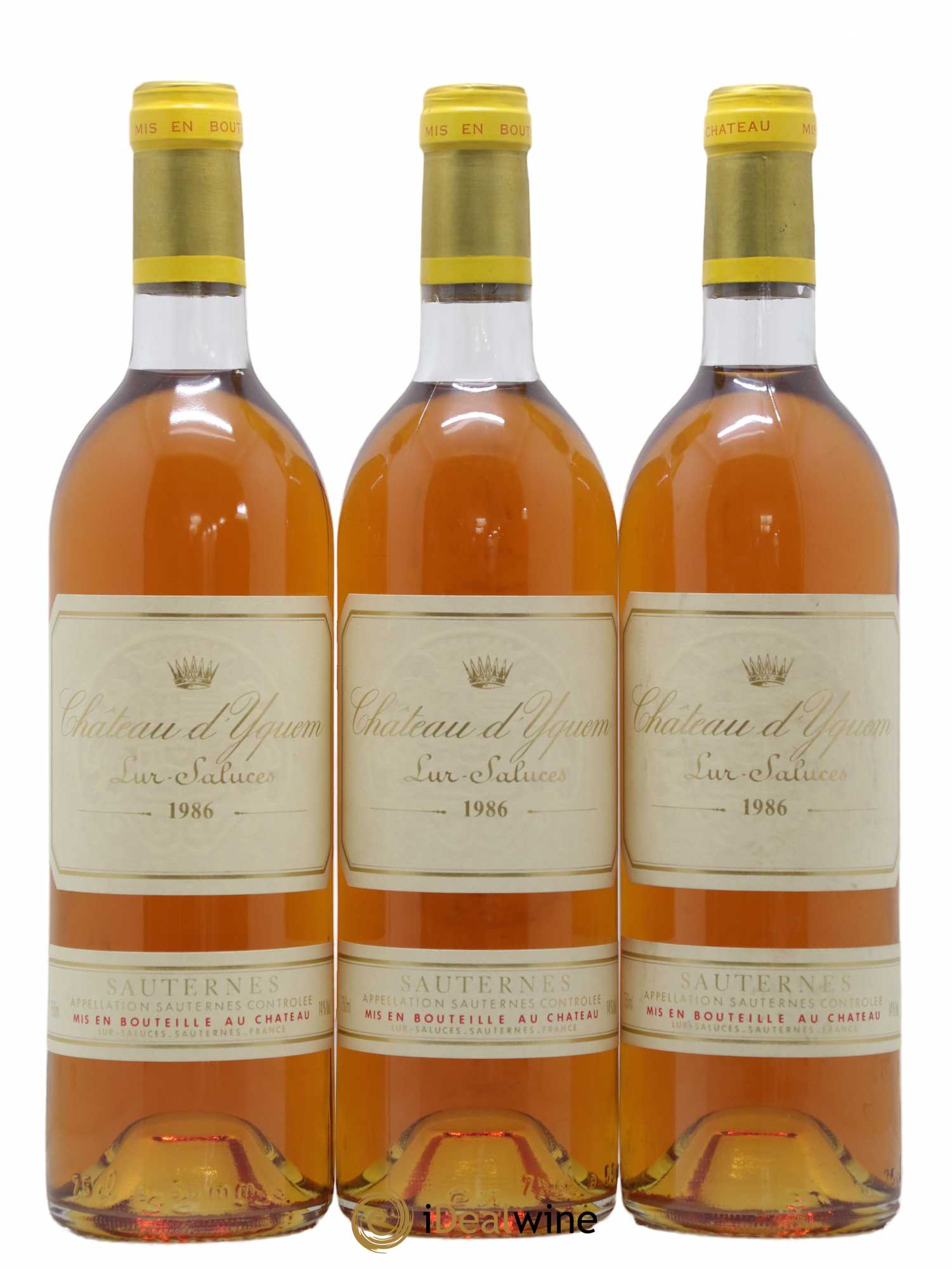 Château d' Yquem 1er Cru Classé Supérieur 1986 - Lotto di 3 bottiglie - 0