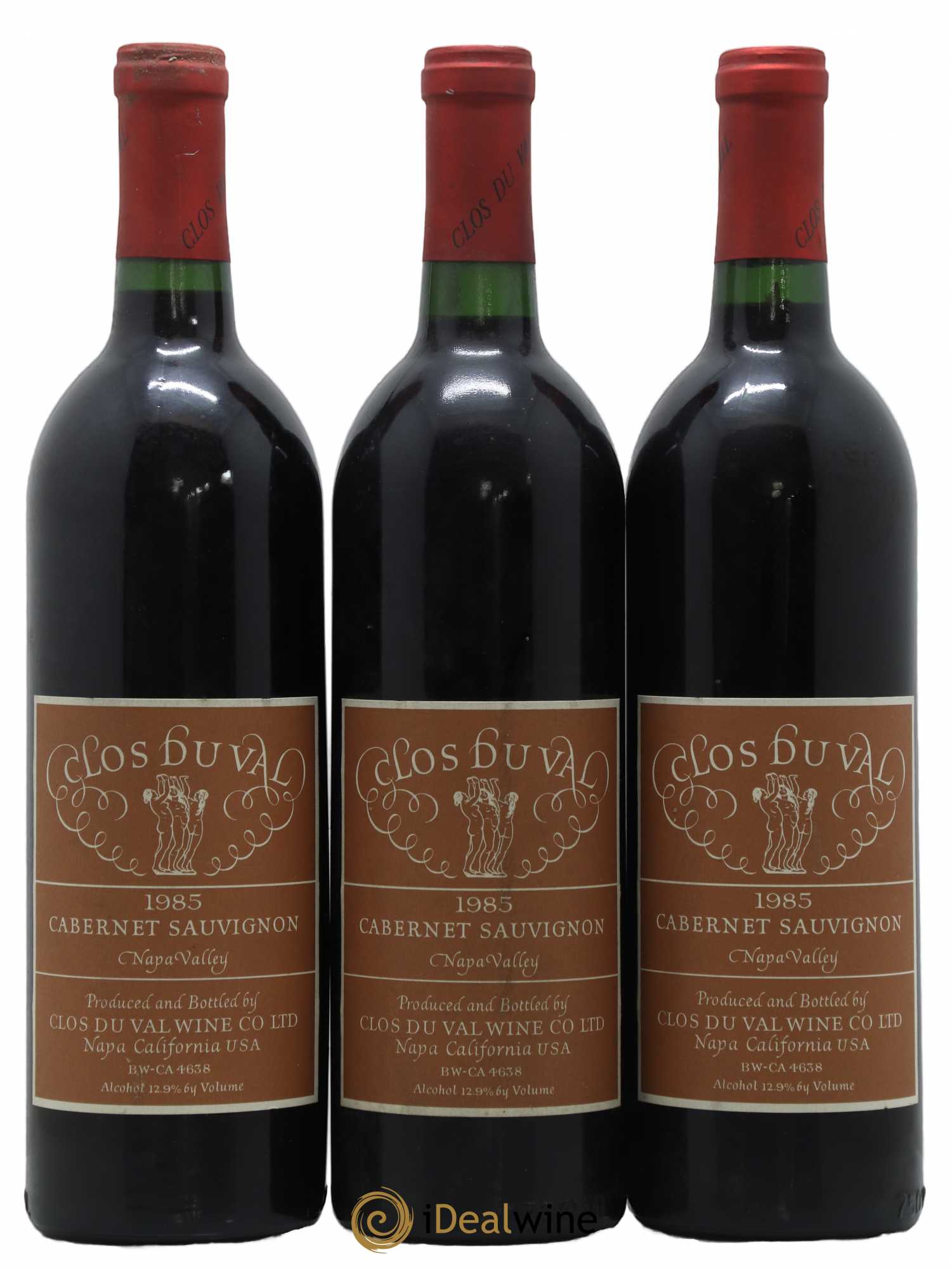 USA Clos Duval Napa Valley Cabernet Sauvignon 1985 - Posten von 3 Flaschen - 0