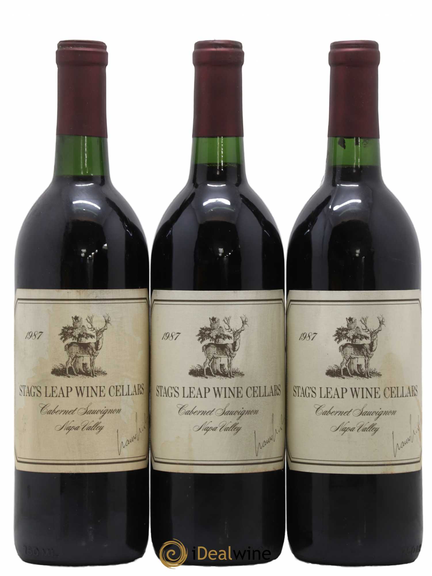 USA Napa Valley Cabernet Sauvignon Stag's Leap Wine Cellar 1987 - Posten von 3 Flaschen - 0