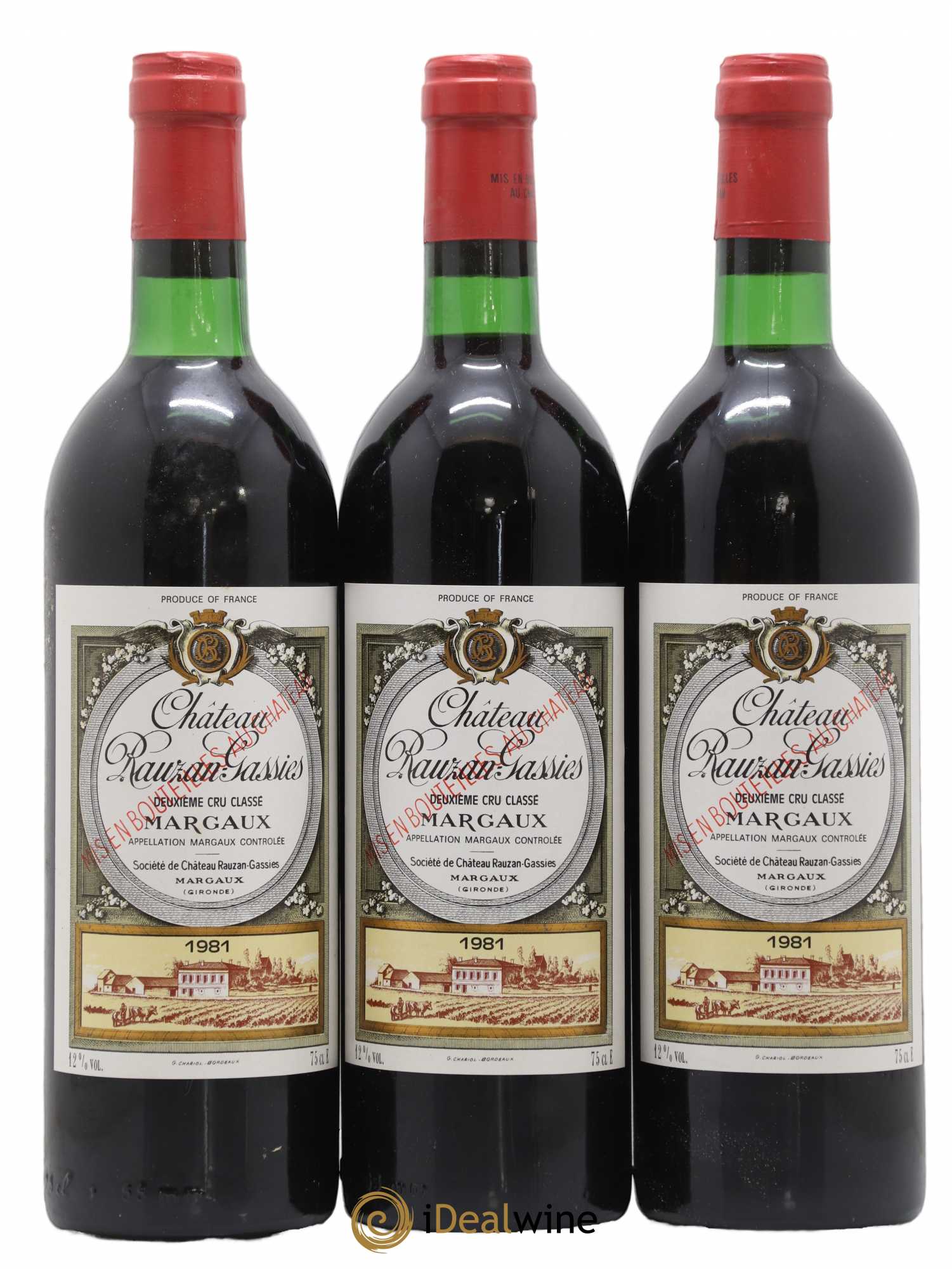 Château Rauzan-Gassies 2ème Grand Cru Classé 1981 - Lot de 12 bouteilles - 4