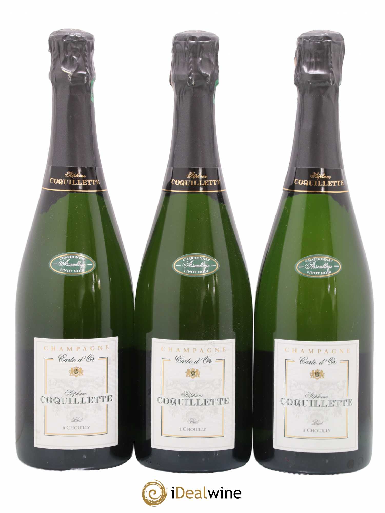 Champagne Carte d'Or Stéphane Coquillette - Posten von 3 Flaschen - 0