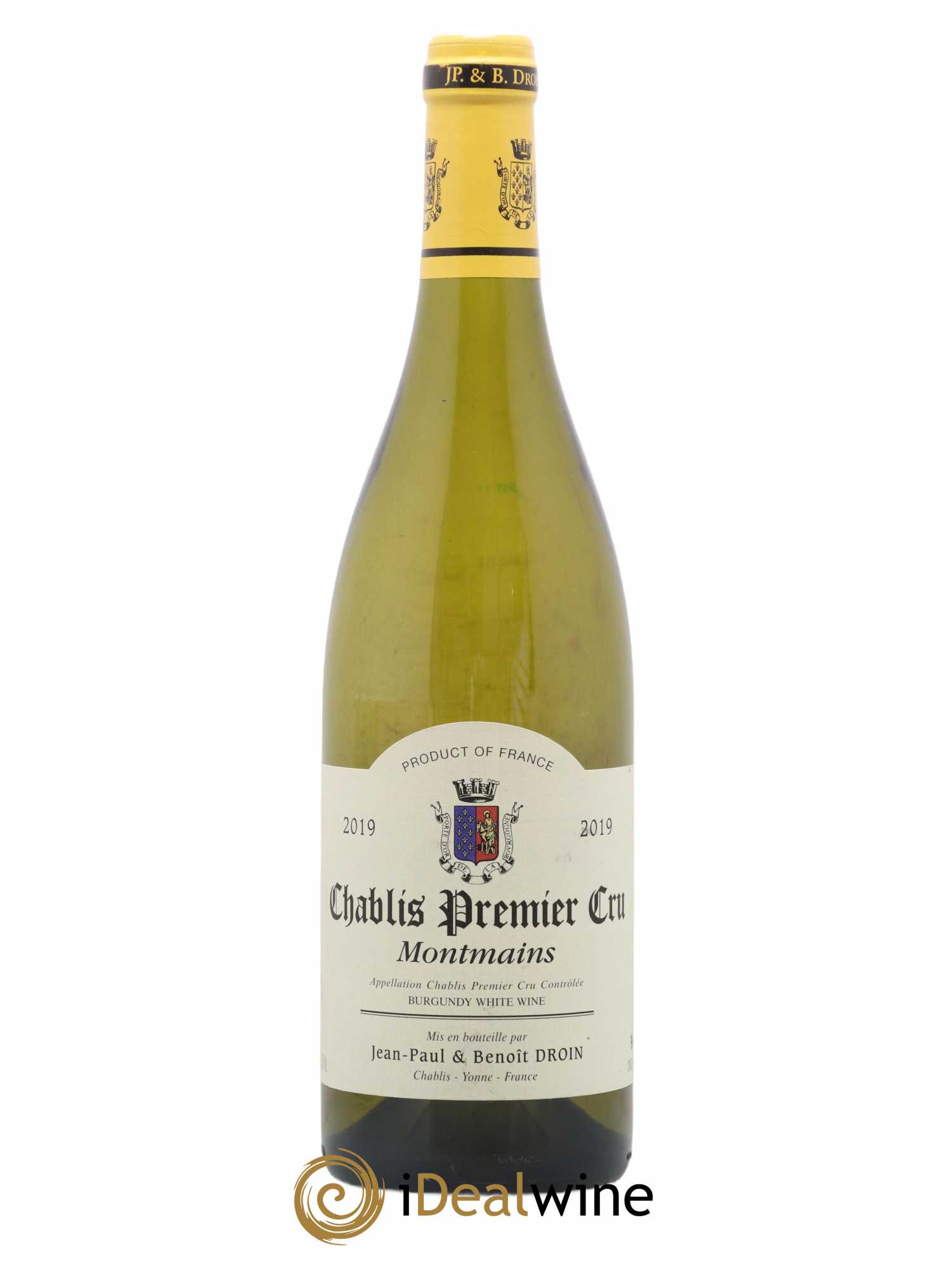 Chablis 1er Cru Montmains Jean-Paul & Benoît Droin (Domaine) 2019 - Lot de 1 bouteille - 0