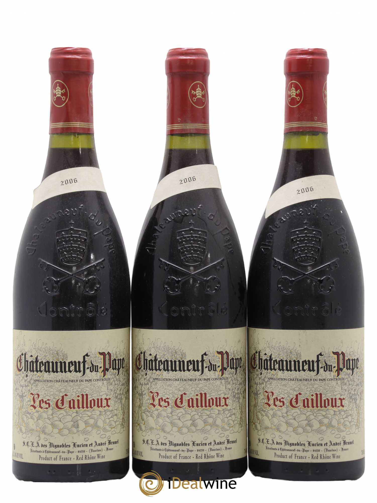 Châteauneuf-du-Pape Les Cailloux André Brunel 2006 - Lot de 3 bouteilles - 0