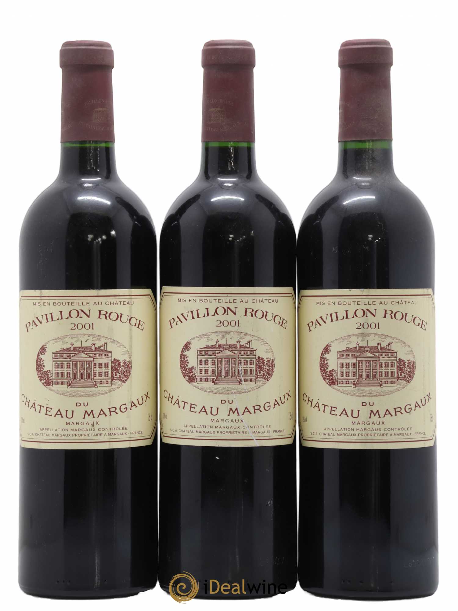 Pavillon Rouge du Château Margaux Second Vin 2001 - Lot de 3 bouteilles - 0