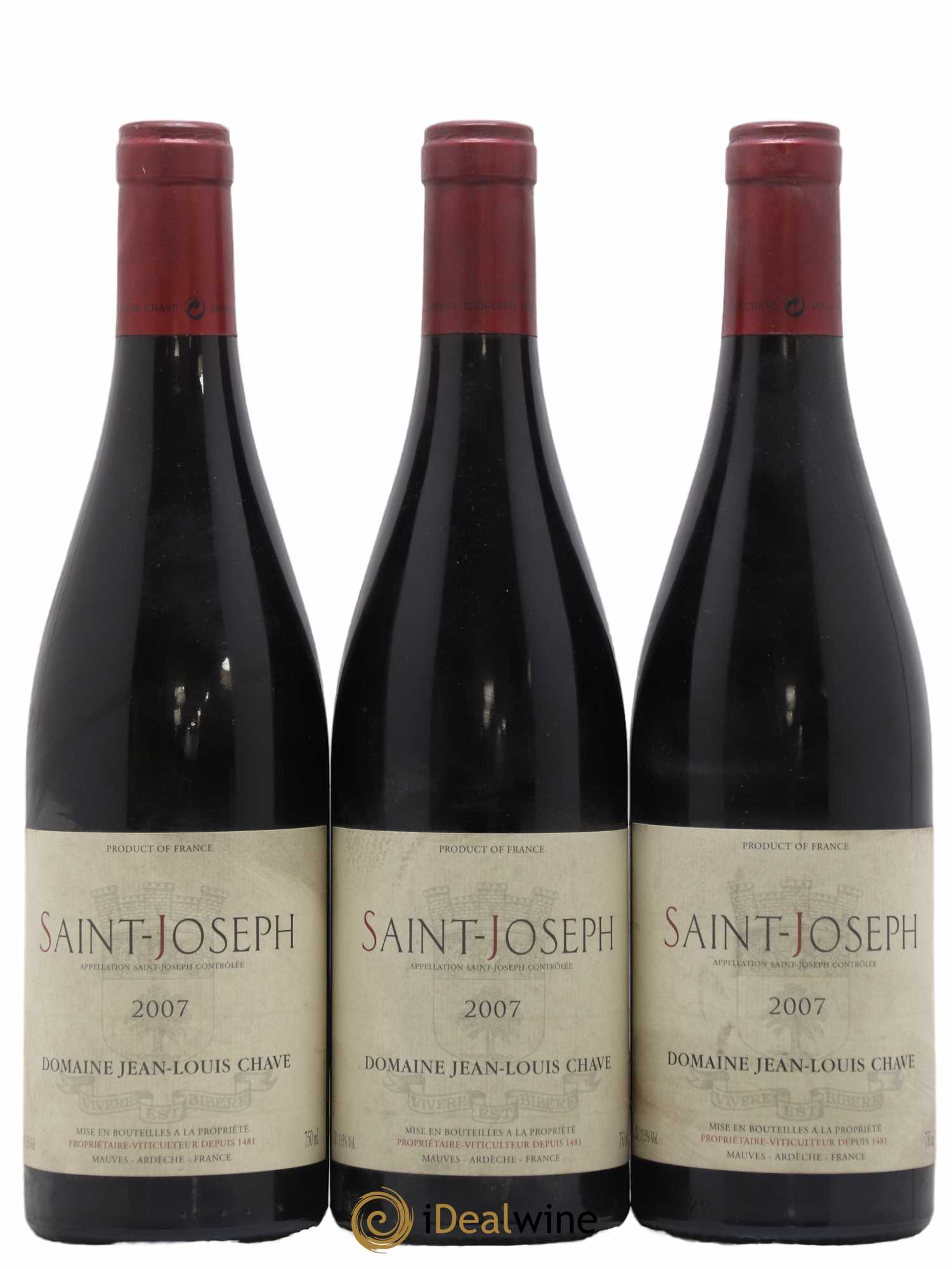 Saint-Joseph Jean-Louis Chave 2007 - Lot de 3 bouteilles - 0
