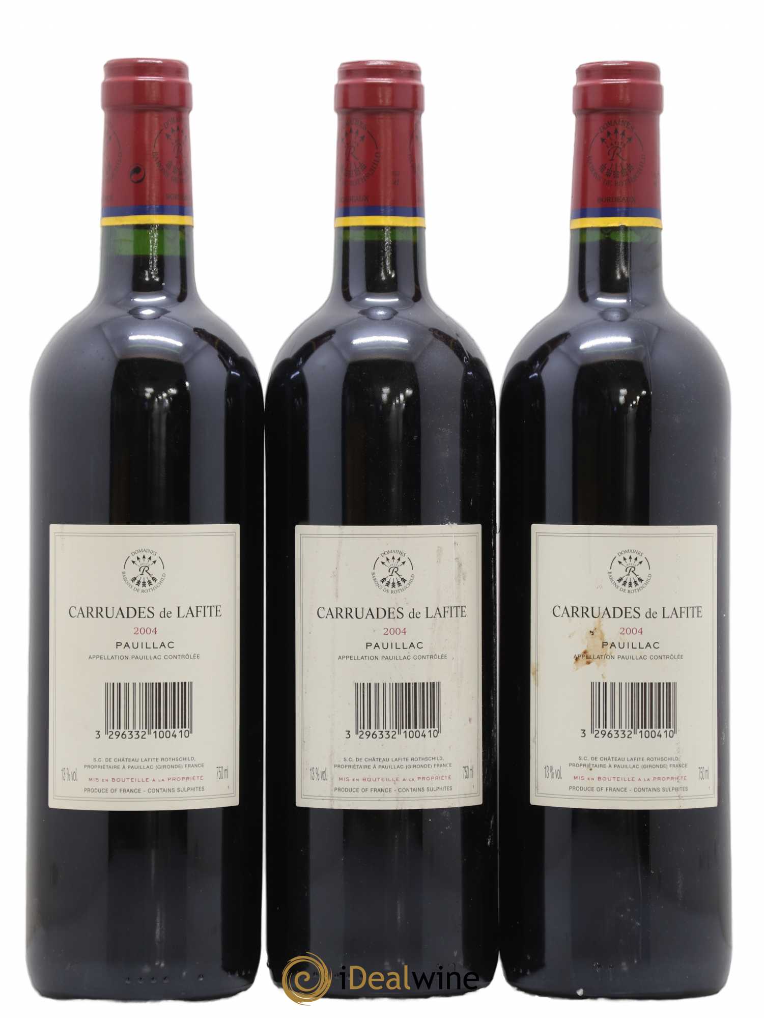 Carruades de Lafite Rothschild Second Vin 2004 - Lot de 3 bouteilles - 1