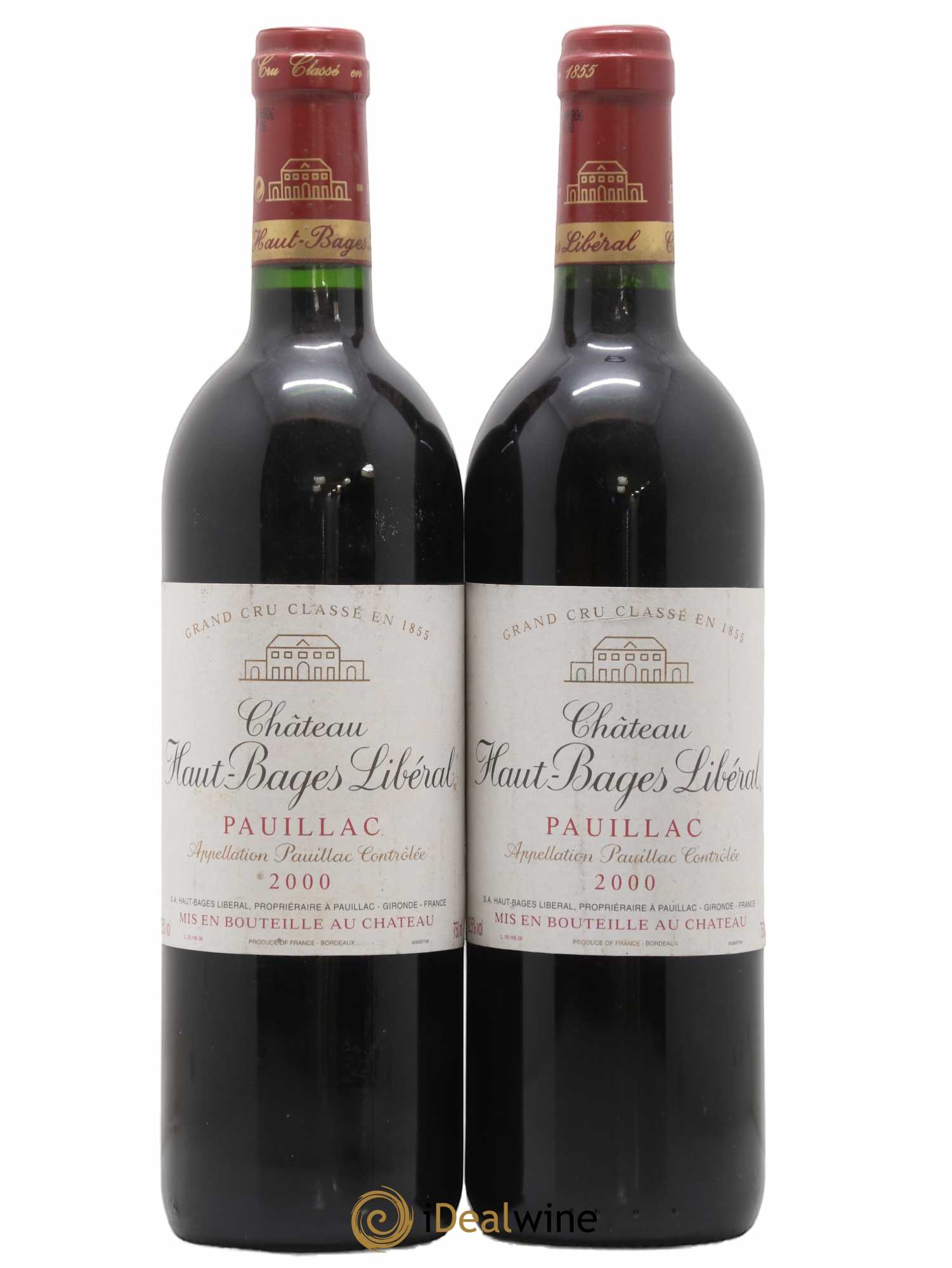Château Haut Bages Libéral 5ème Grand Cru Classé 2000 - Lot de 2 bouteilles - 0
