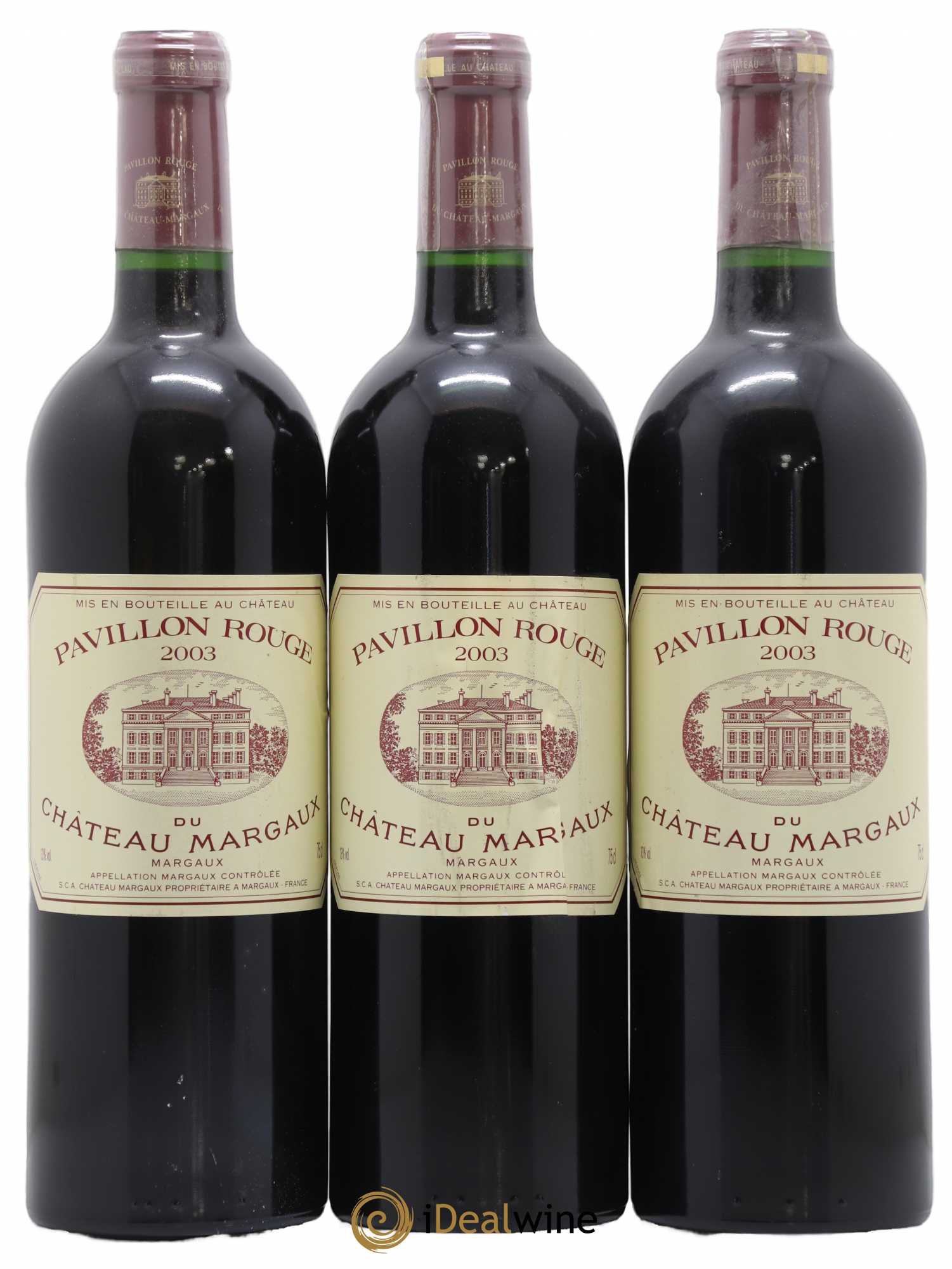 Pavillon Rouge du Château Margaux Second Vin 2003 - Lot de 3 bouteilles - 0