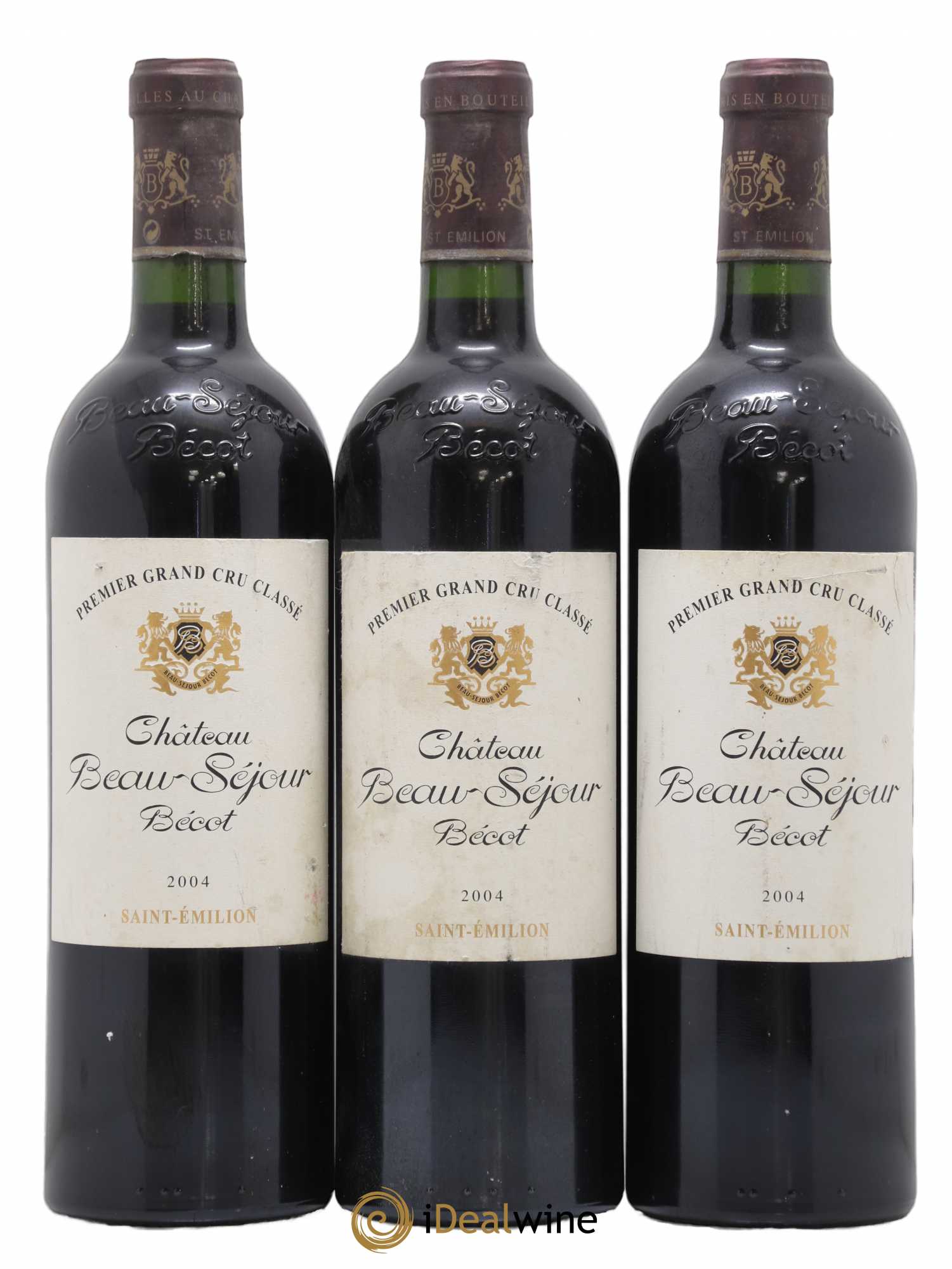 Château Beau-Séjour Bécot 1er Grand Cru Classé B 2004 - Lot de 3 bouteilles - 0