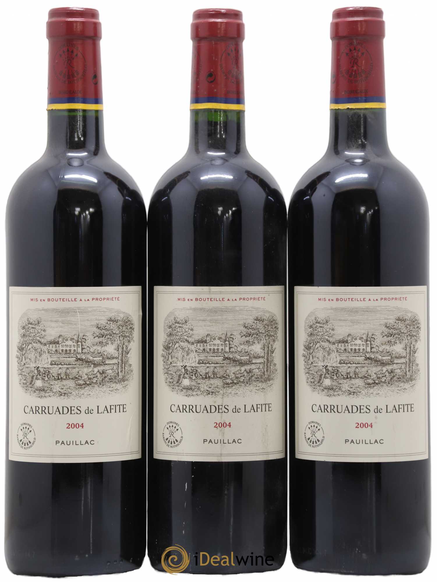 Carruades de Lafite Rothschild Second Vin 2004 - Lot de 3 bouteilles - 0