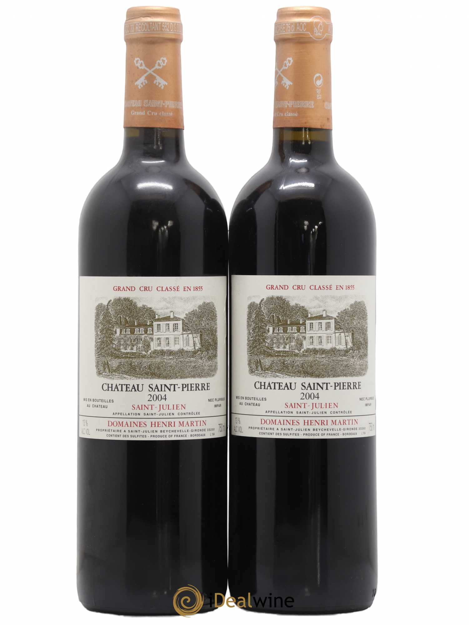 Château Saint-Pierre 4ème Grand Cru Classé 2004 - Lot de 2 bouteilles - 0