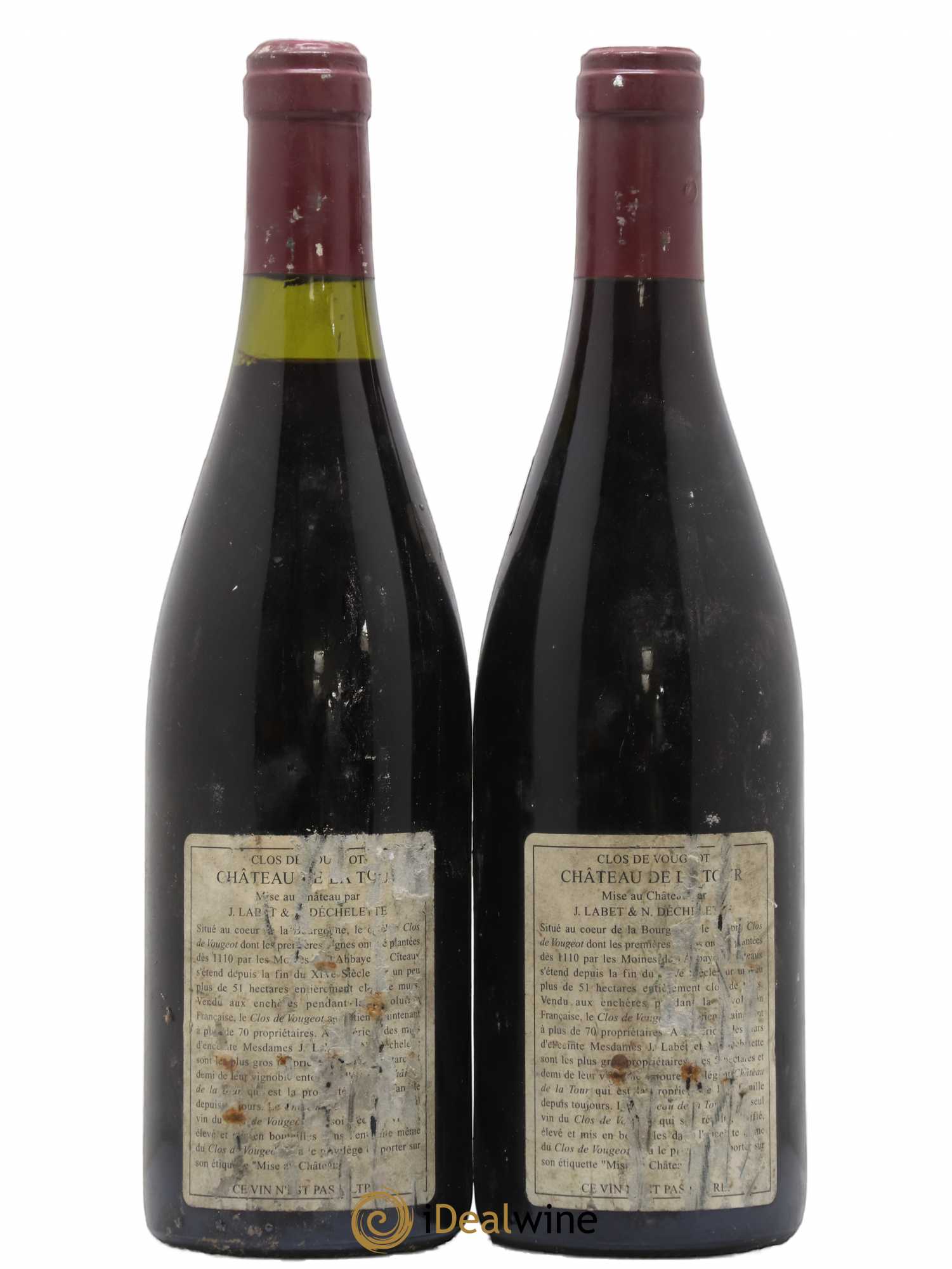 Clos de Vougeot Grand Cru Labet et Dechette Château La Tour 1996 - Posten von 2 Flaschen - 1