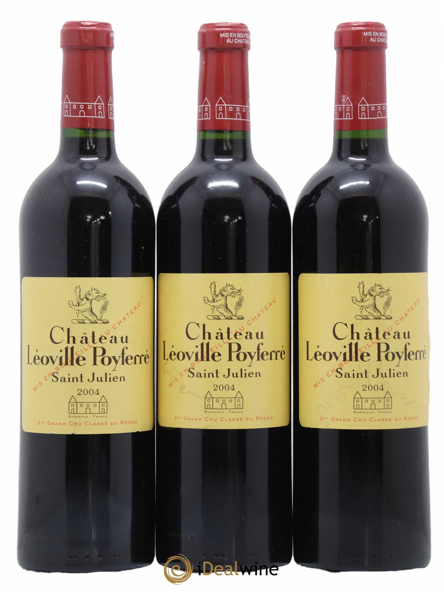 Château Léoville Poyferré 2ème Grand Cru Classé 2004 - Lot de 3 bouteilles - 0