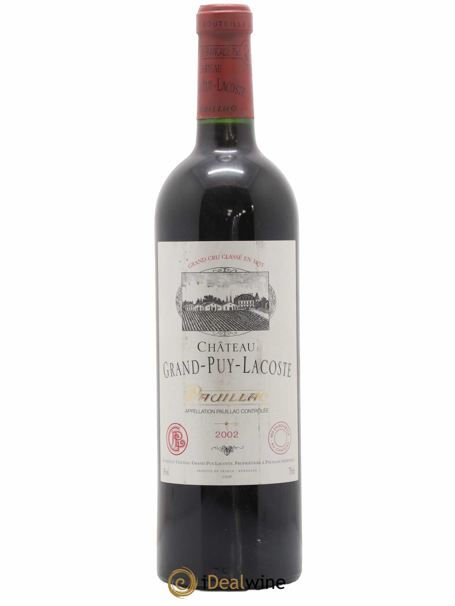 Château Grand Puy Lacoste 5ème Grand Cru Classé 2002 - Lot de 1 bouteille - 0