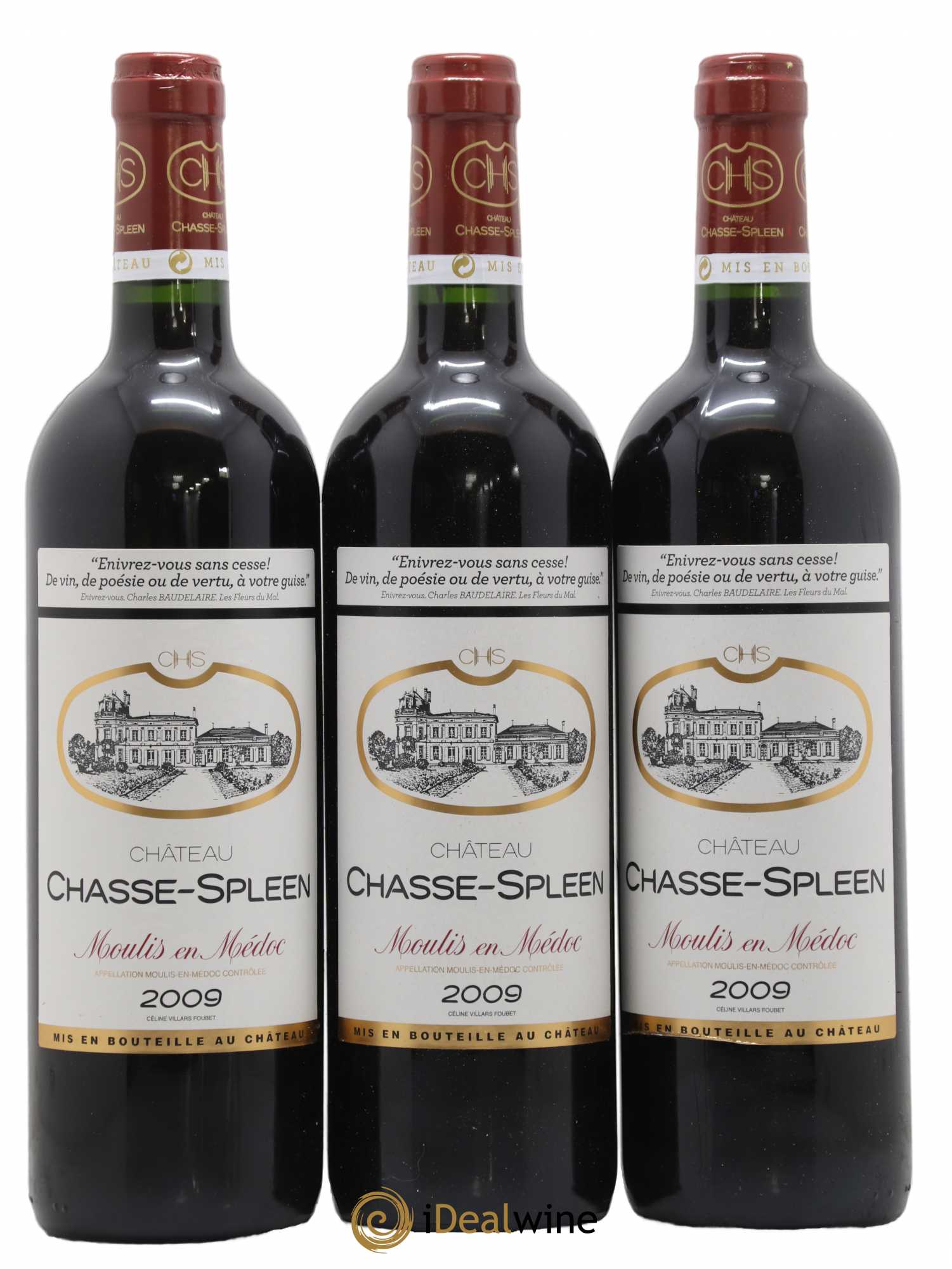 Château Chasse Spleen 2009 - Lot de 6 bouteilles - 1