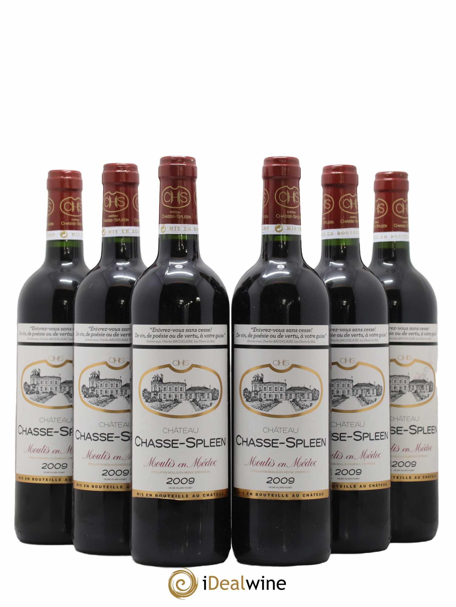 Château Chasse Spleen 2009 - Lot de 6 bouteilles - 0