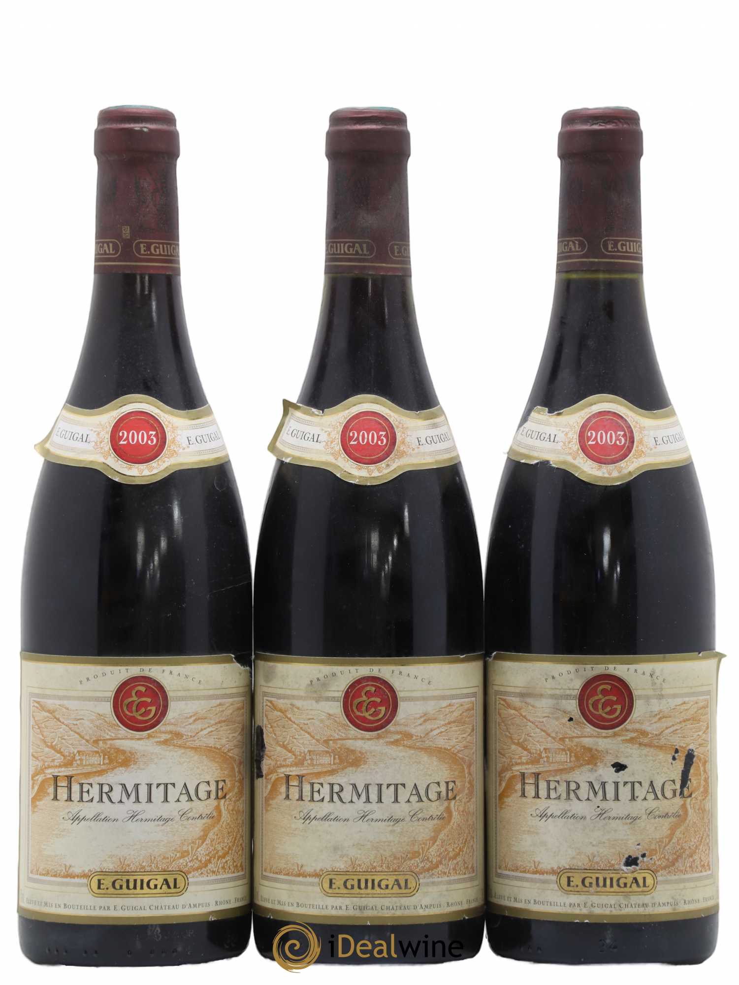 Hermitage Guigal 2003 - Lot de 3 bouteilles - 0