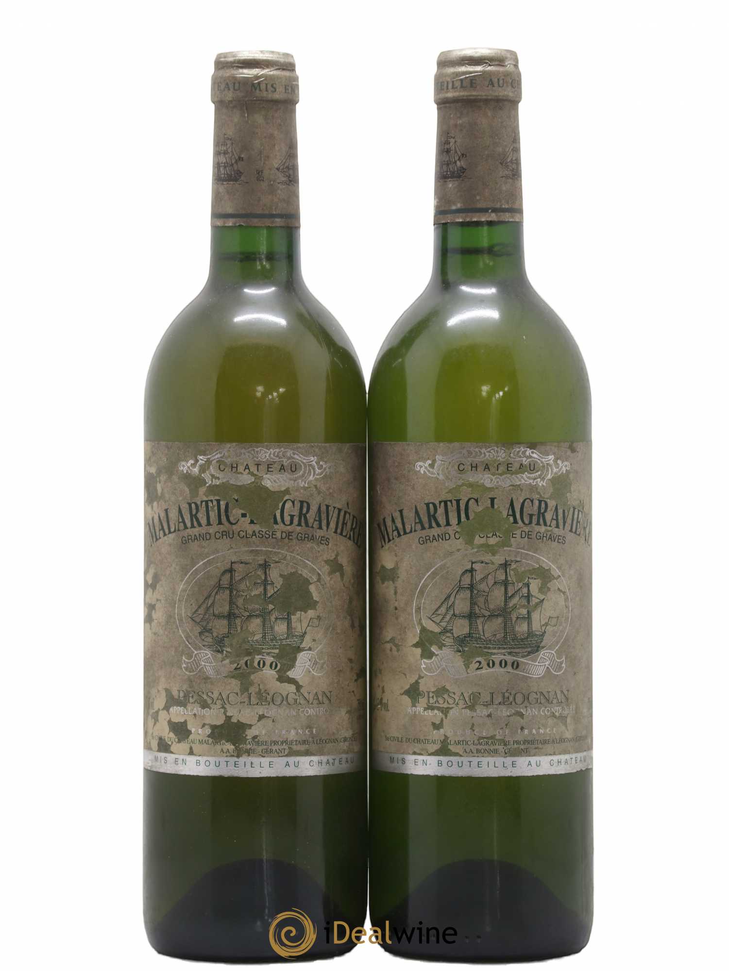 Château Malartic-Lagravière Cru Classé de Graves 2000 - Lot de 2 bouteilles - 0