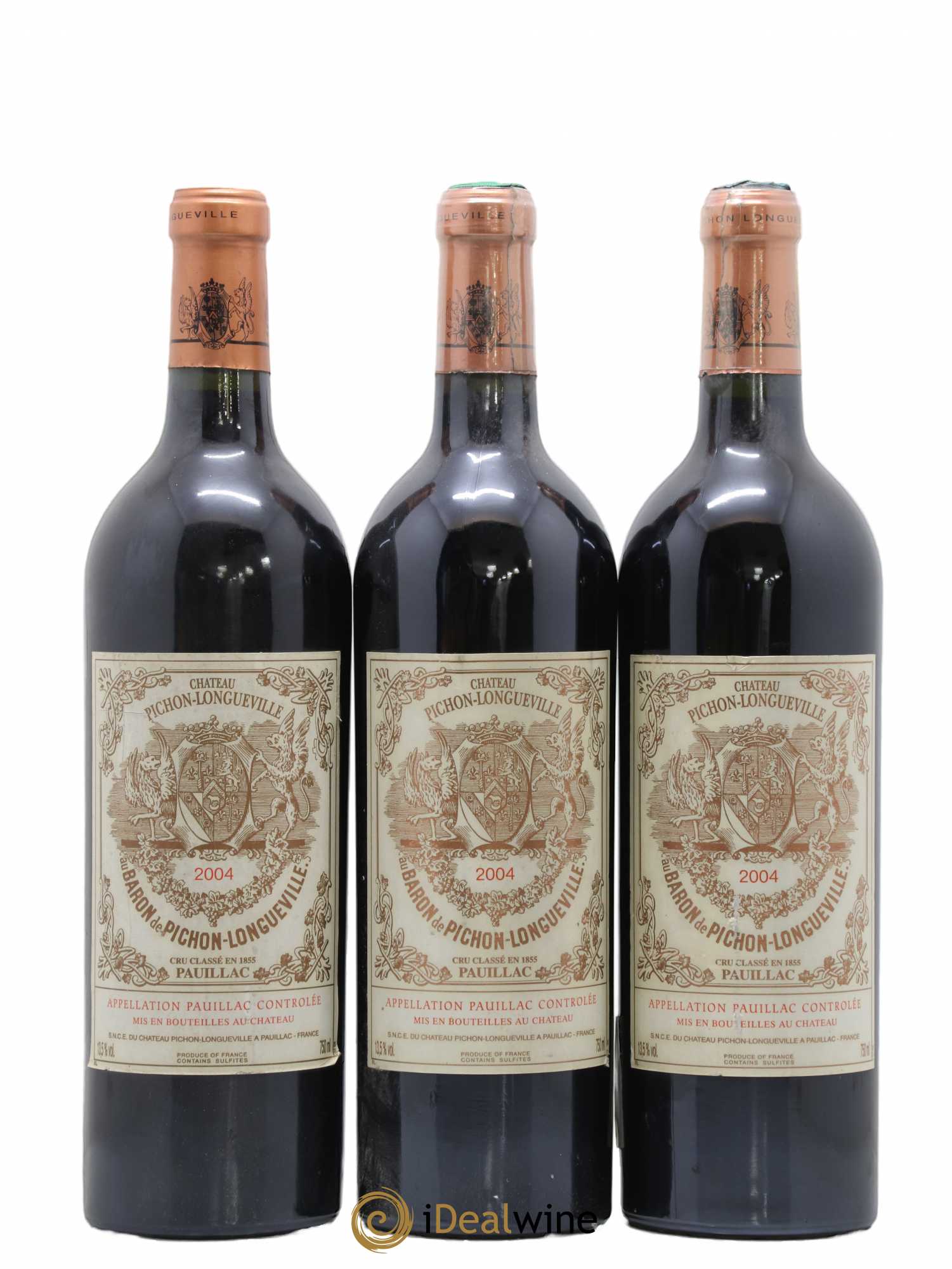 Pichon Longueville Baron 2ème Grand Cru Classé 2004 - Lot de 3 bouteilles - 0