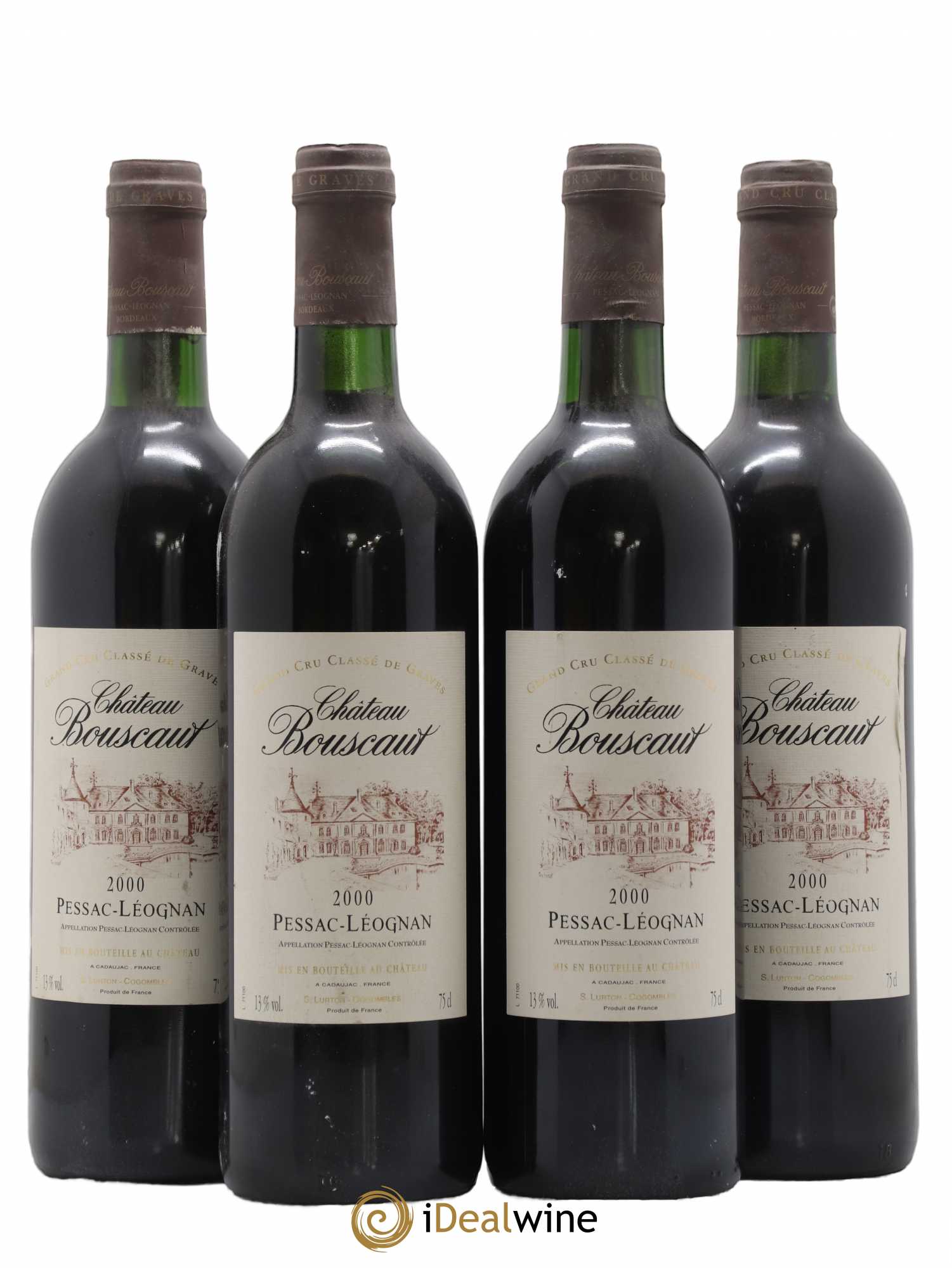Château Bouscaut Cru Classé de Graves 2000 - Lot de 4 bouteilles - 0