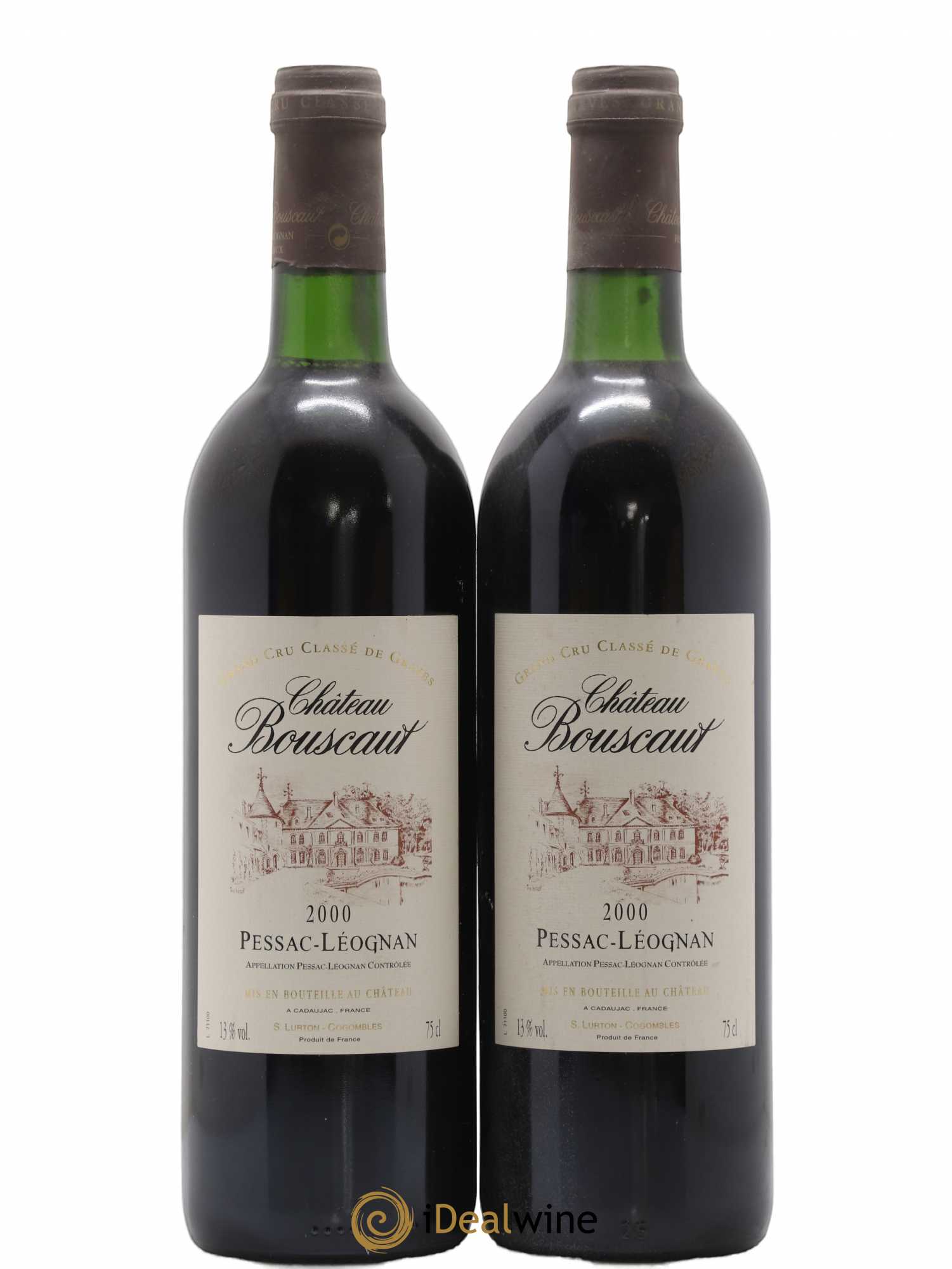 Château Bouscaut Cru Classé de Graves 2000 - Lot de 2 bouteilles - 0