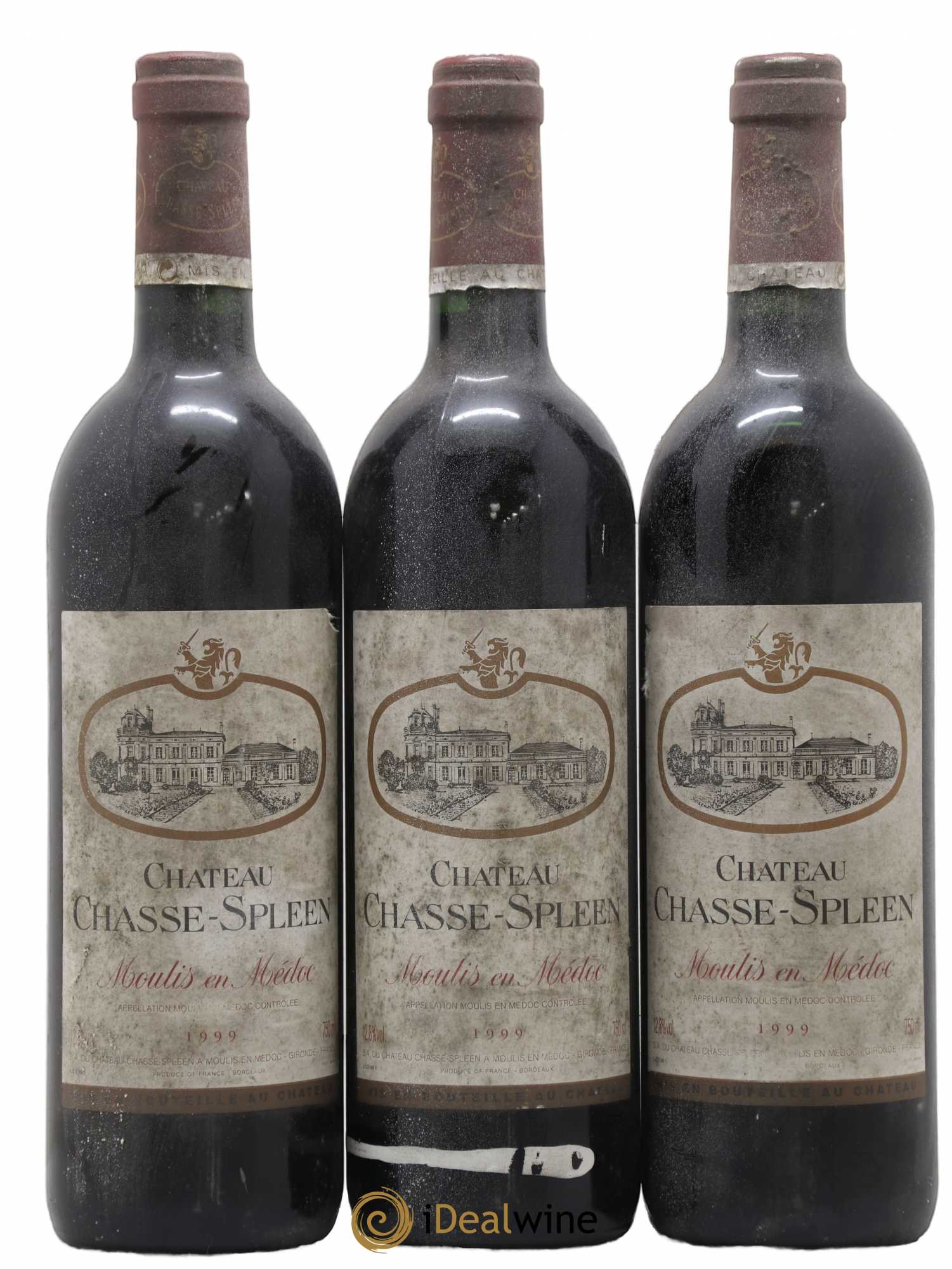Château Chasse Spleen 1999 - Lot de 3 bouteilles - 0