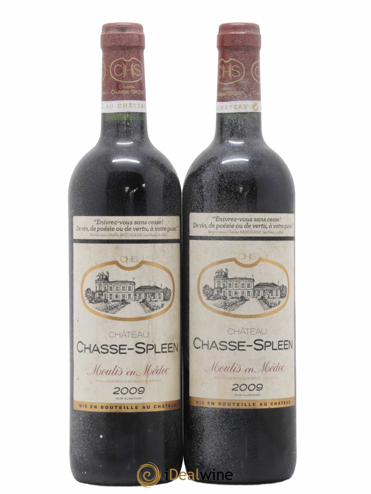 Château Chasse Spleen 2009 - Lot de 2 bouteilles - 0