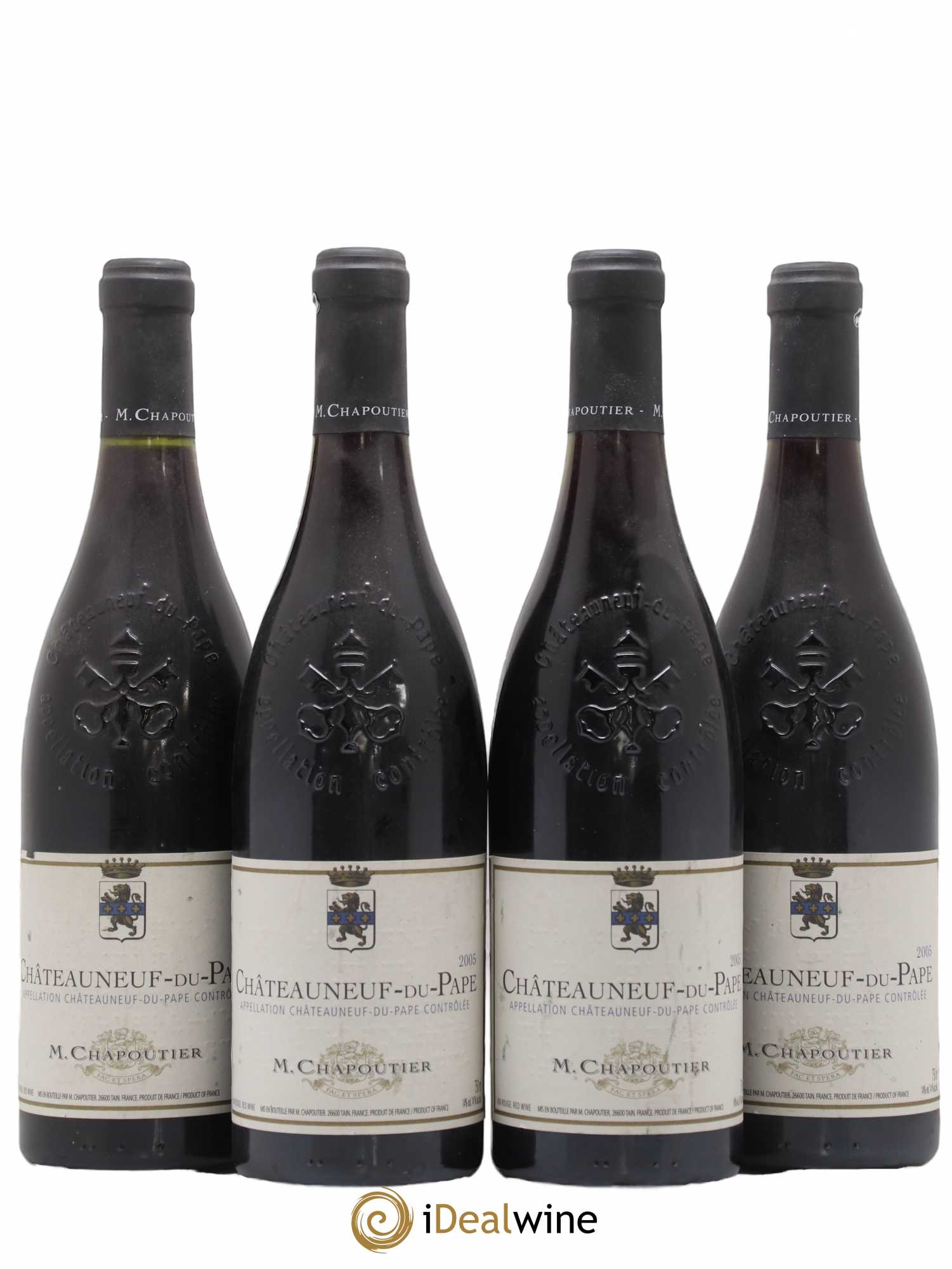 Châteauneuf-du-Pape Chapoutier 2005 - Lot de 4 bouteilles - 0