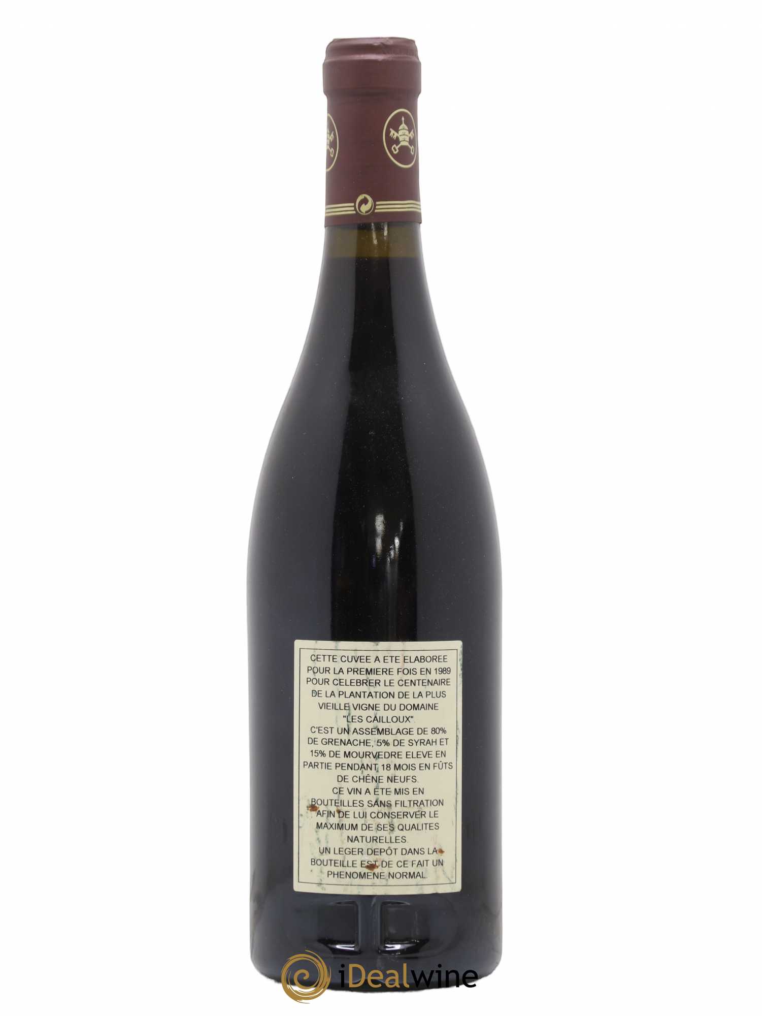Châteauneuf-du-Pape Les Cailloux Cuvée Centenaire André Brunel 2007 - Lot de 1 bouteille - 1