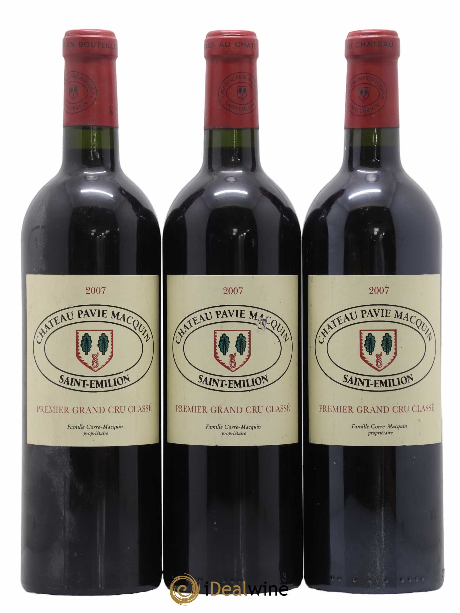 Château Pavie Macquin 1er Grand Cru Classé B 2007 - Lot de 3 bouteilles - 0