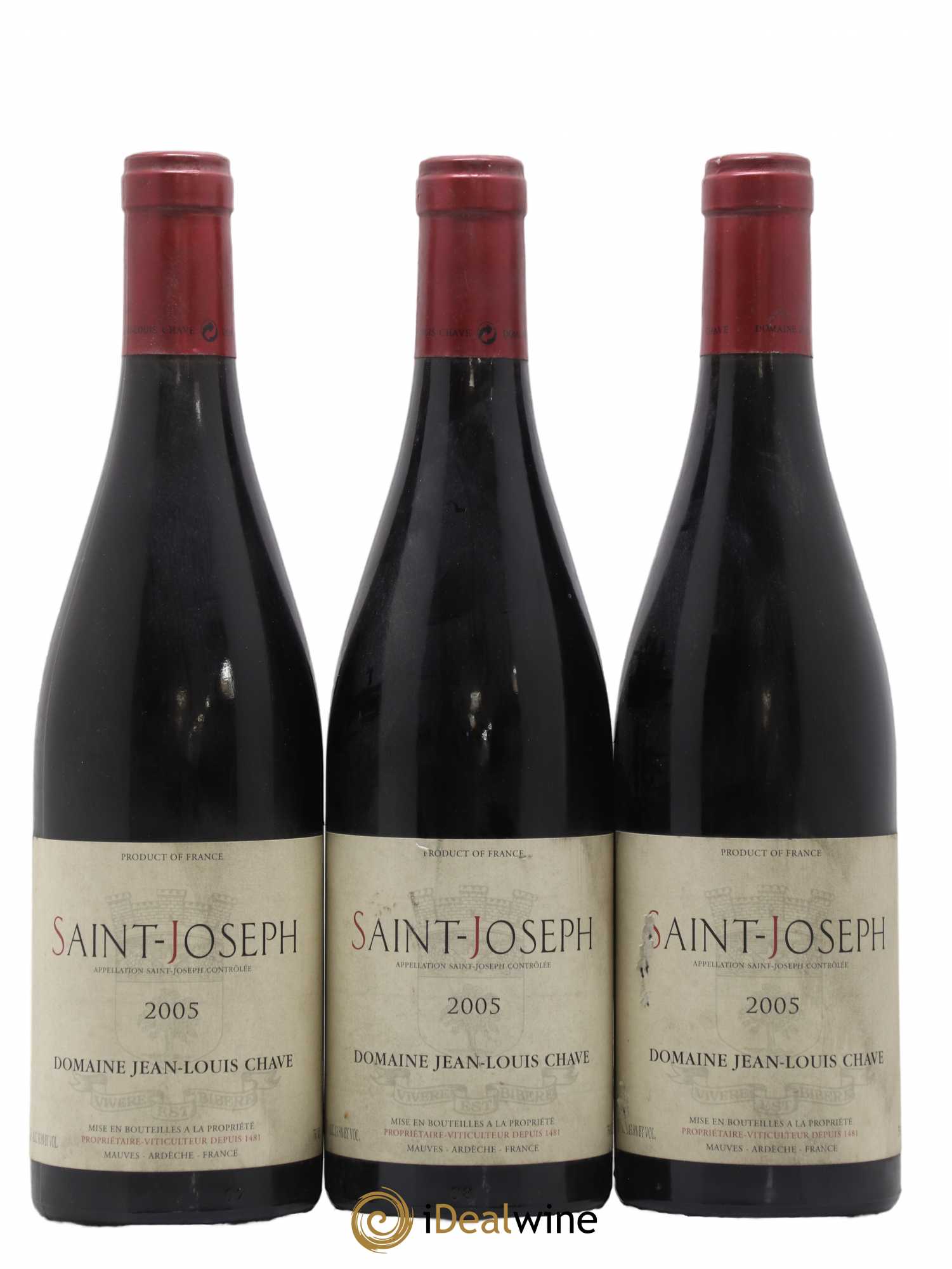 Saint-Joseph Jean-Louis Chave 2005 - Lot de 3 bouteilles - 0