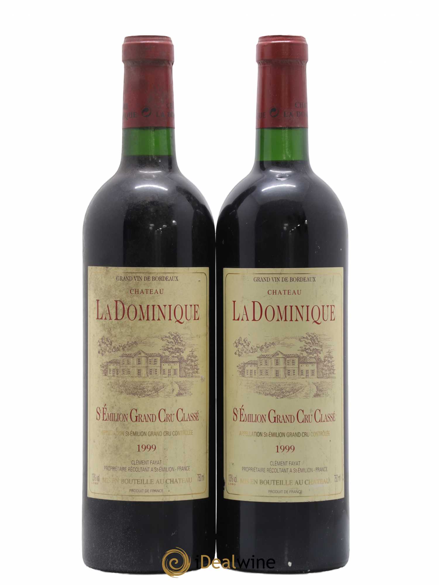 Château la Dominique Grand Cru Classé 1999 - Lot de 2 bouteilles - 0