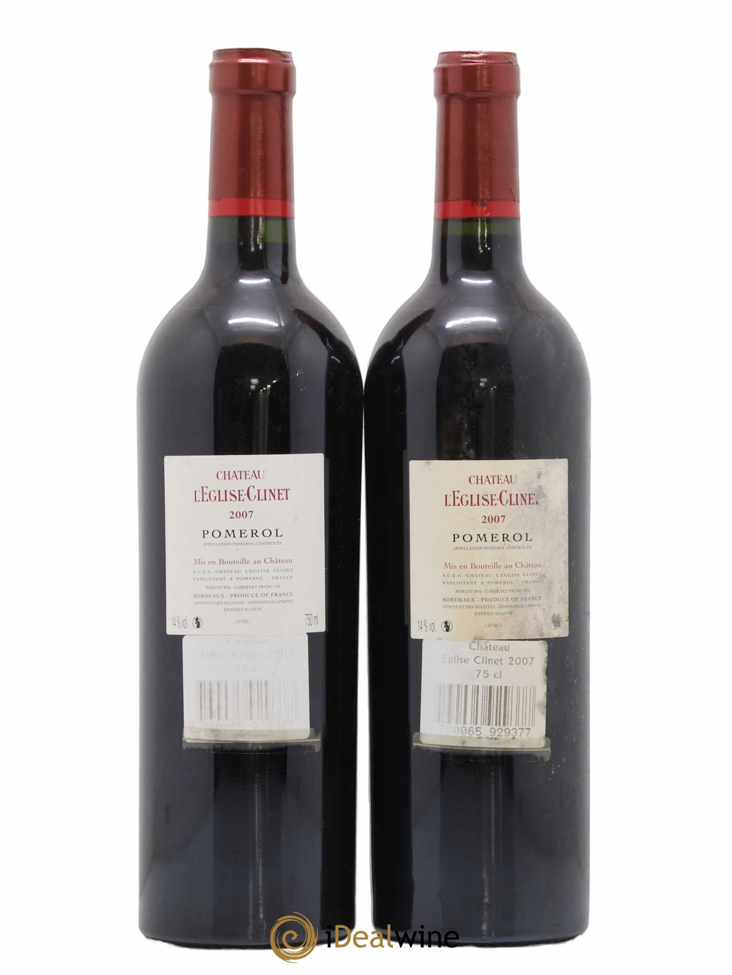 Château l' Église Clinet 2007 - Lot de 2 bouteilles - 1