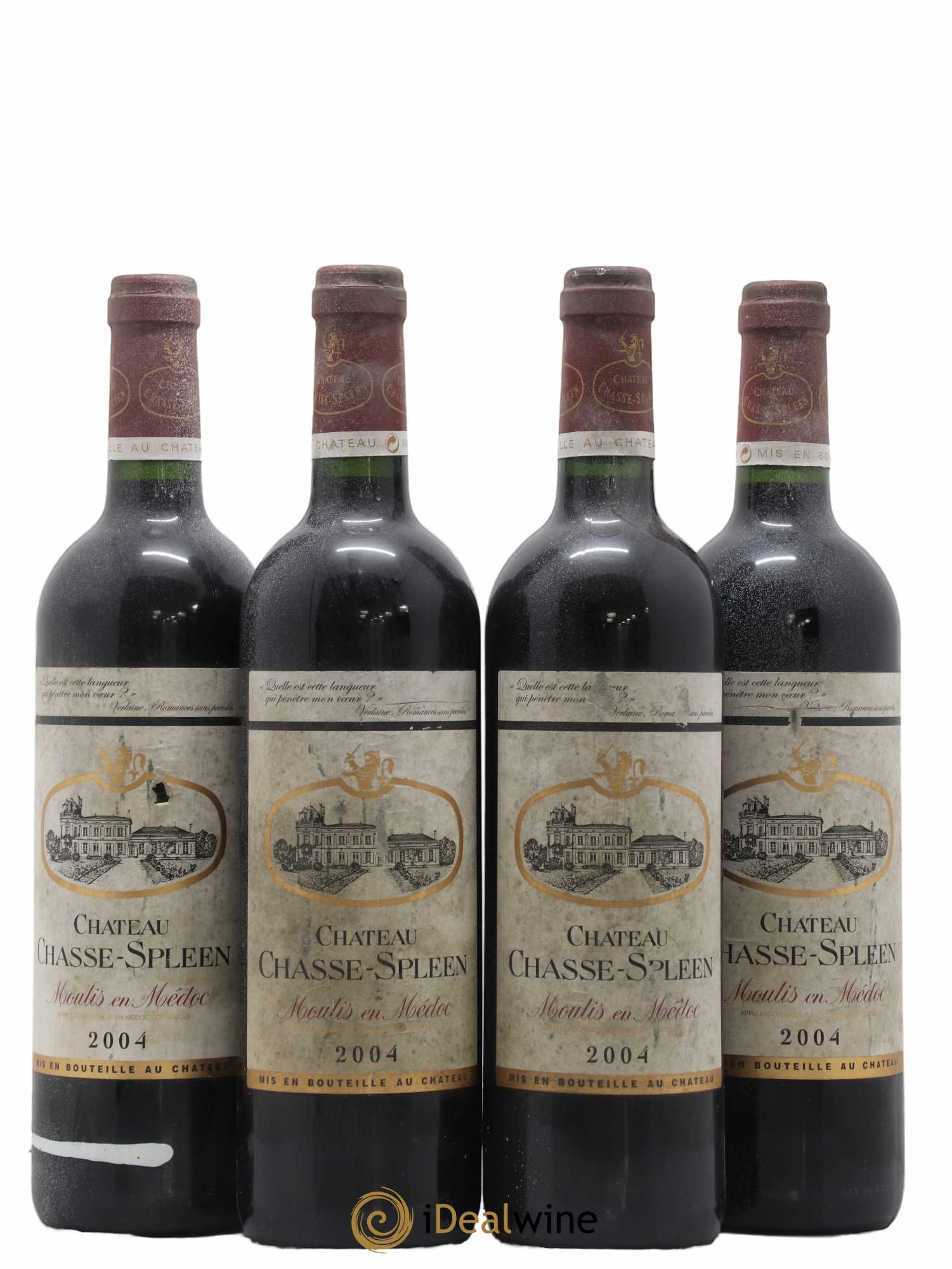 Château Chasse Spleen 2004 - Lot de 4 bouteilles - 0