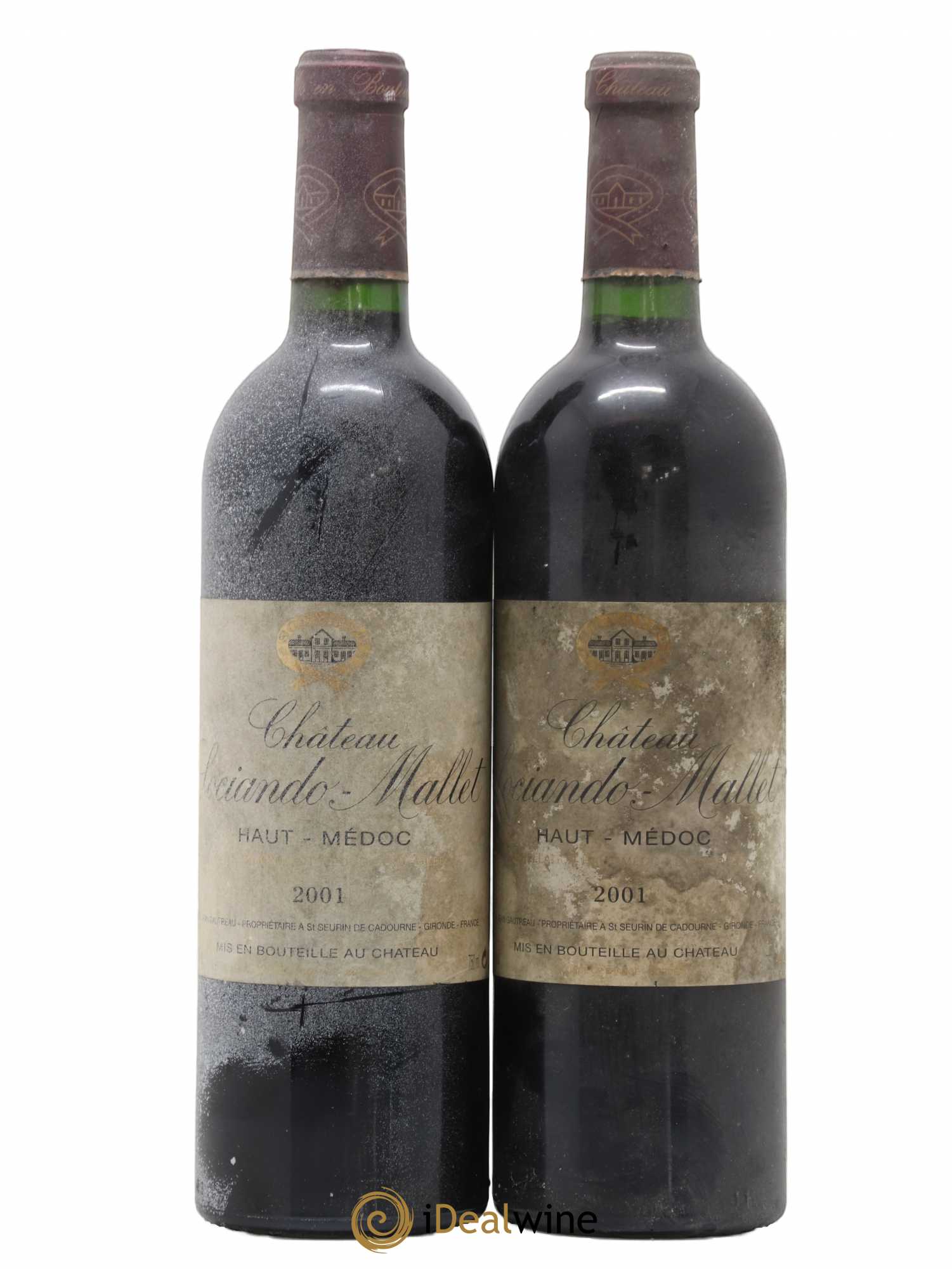 Château Sociando Mallet 2001 - Lot de 2 bouteilles - 0