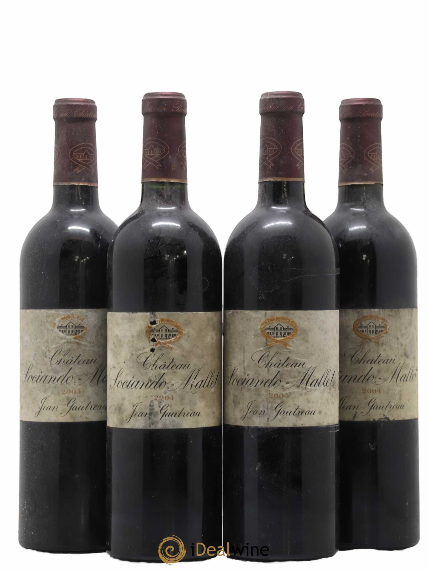 Château Sociando Mallet 2004 - Lot de 4 bouteilles - 0