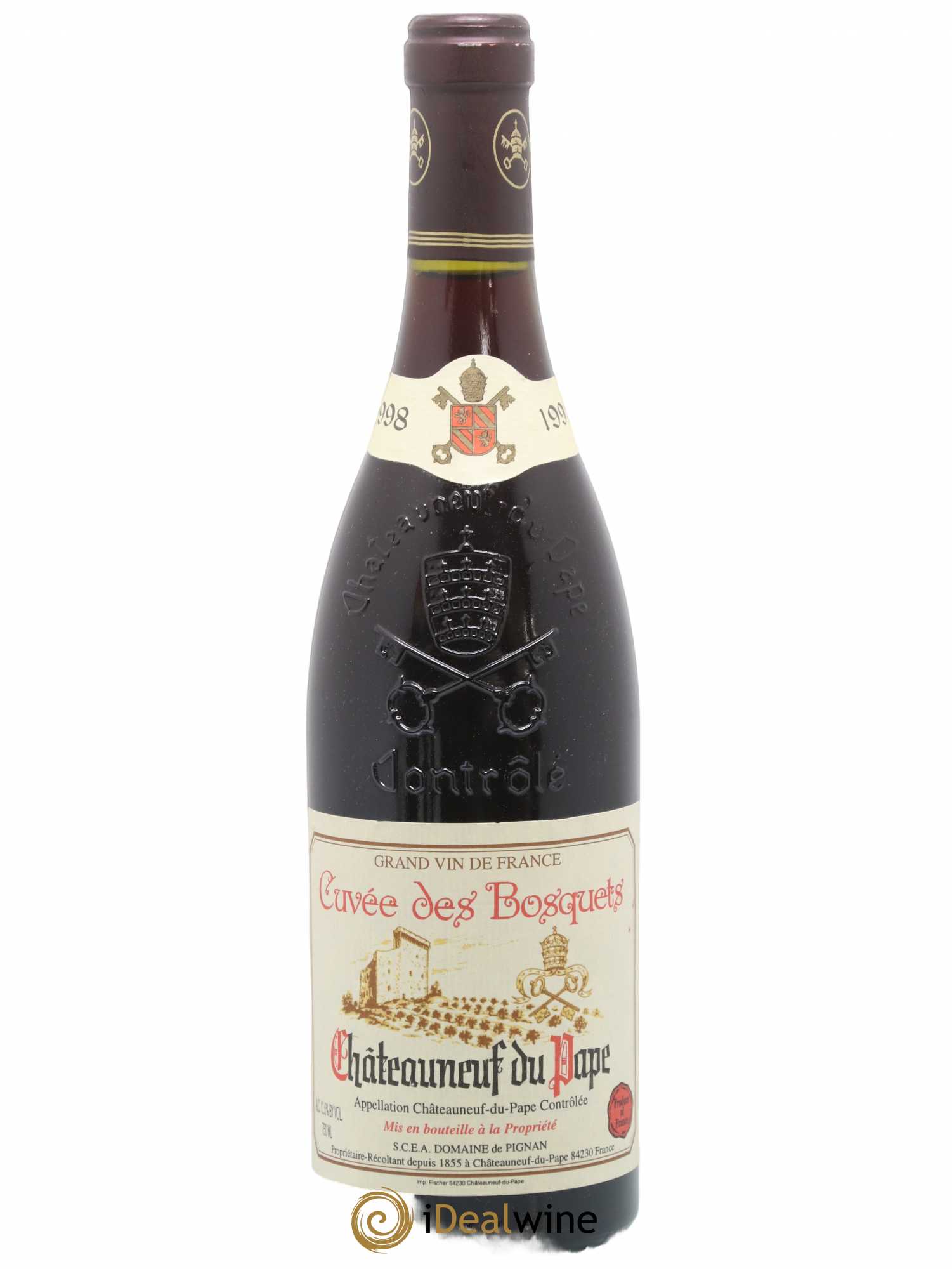 Châteauneuf-du-Pape Domaine de Pignan Cuvée des Bosquets 1998 - Lot de 1 bouteille - 0