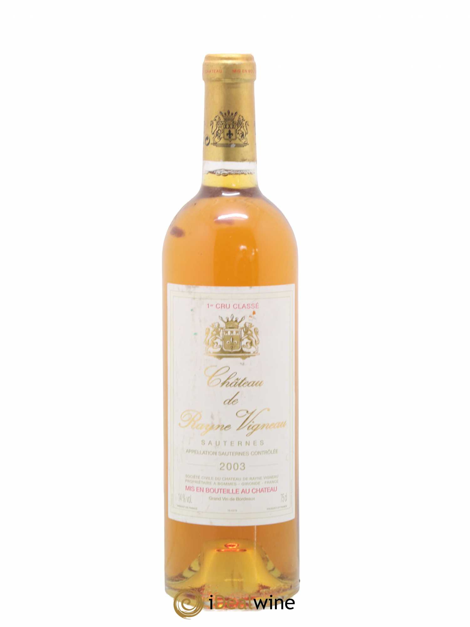 Château de Rayne Vigneau 1er Grand Cru Classé 2003 - Lotto di 1 bottiglia - 0