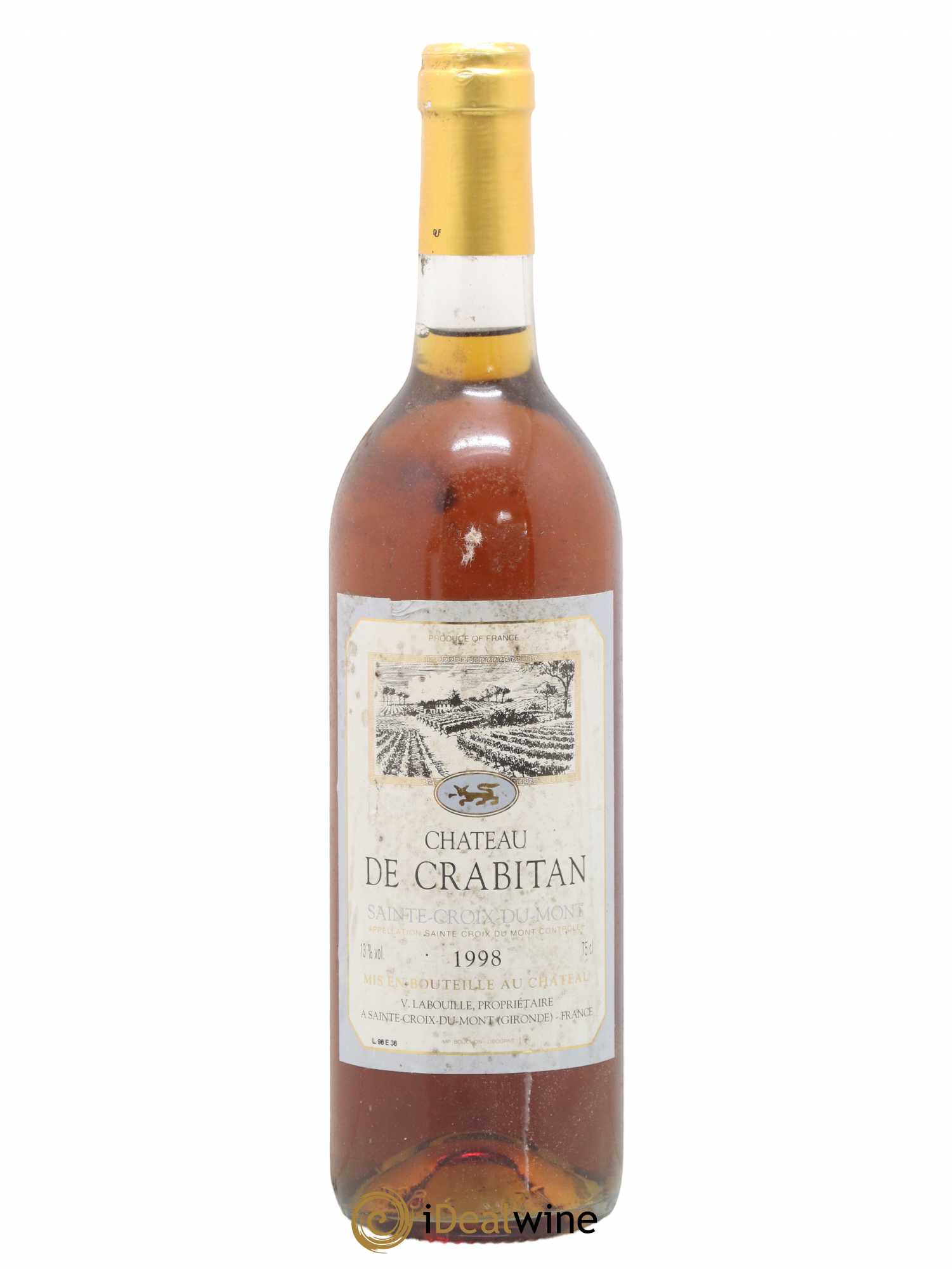 Sainte-Croix-du-Mont Château de Crabitan 1998 - Posten von 1 Flasche - 0