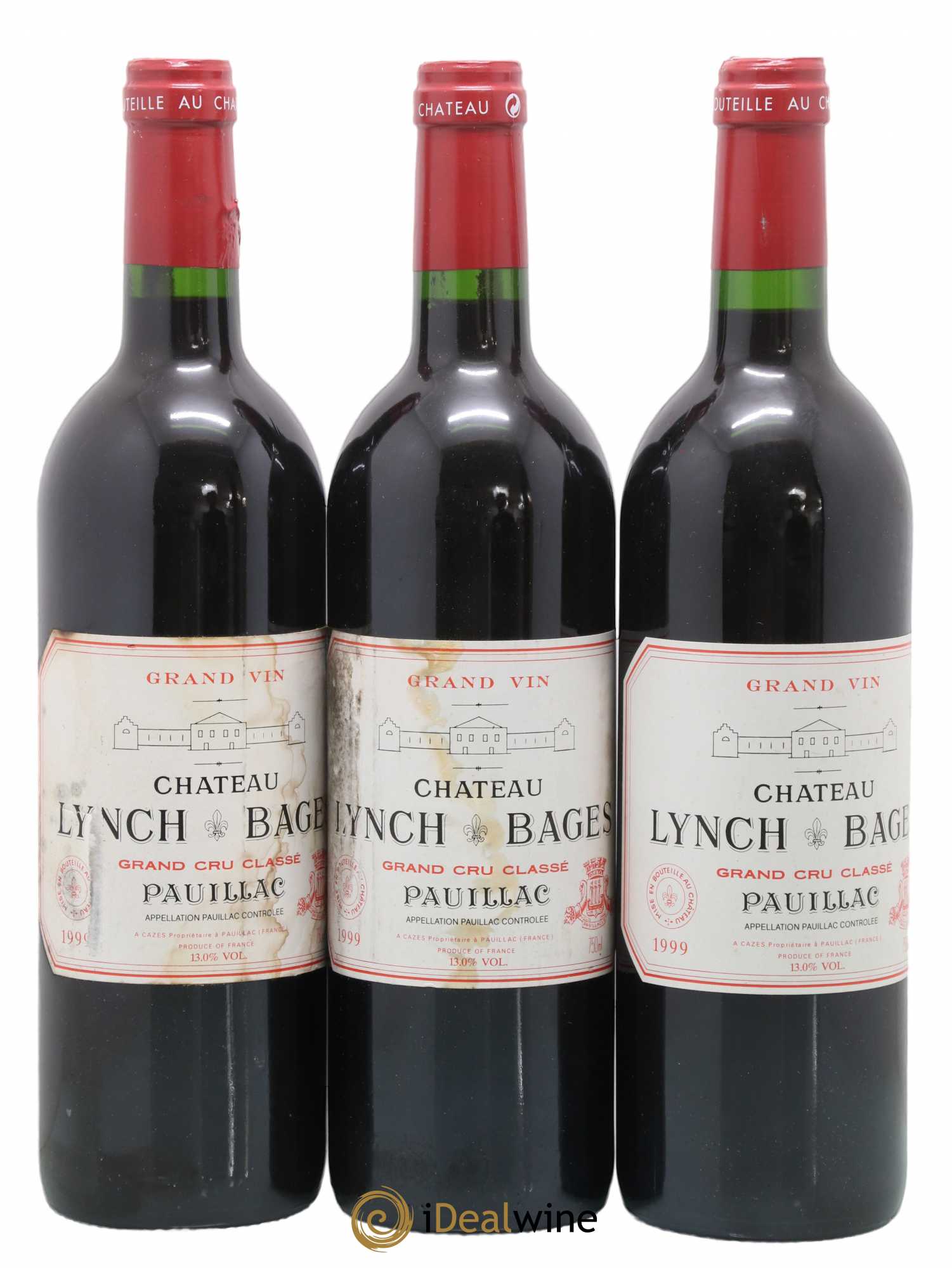 Château Lynch Bages 5ème Grand Cru Classé 1999 - Lot de 3 bouteilles - 0