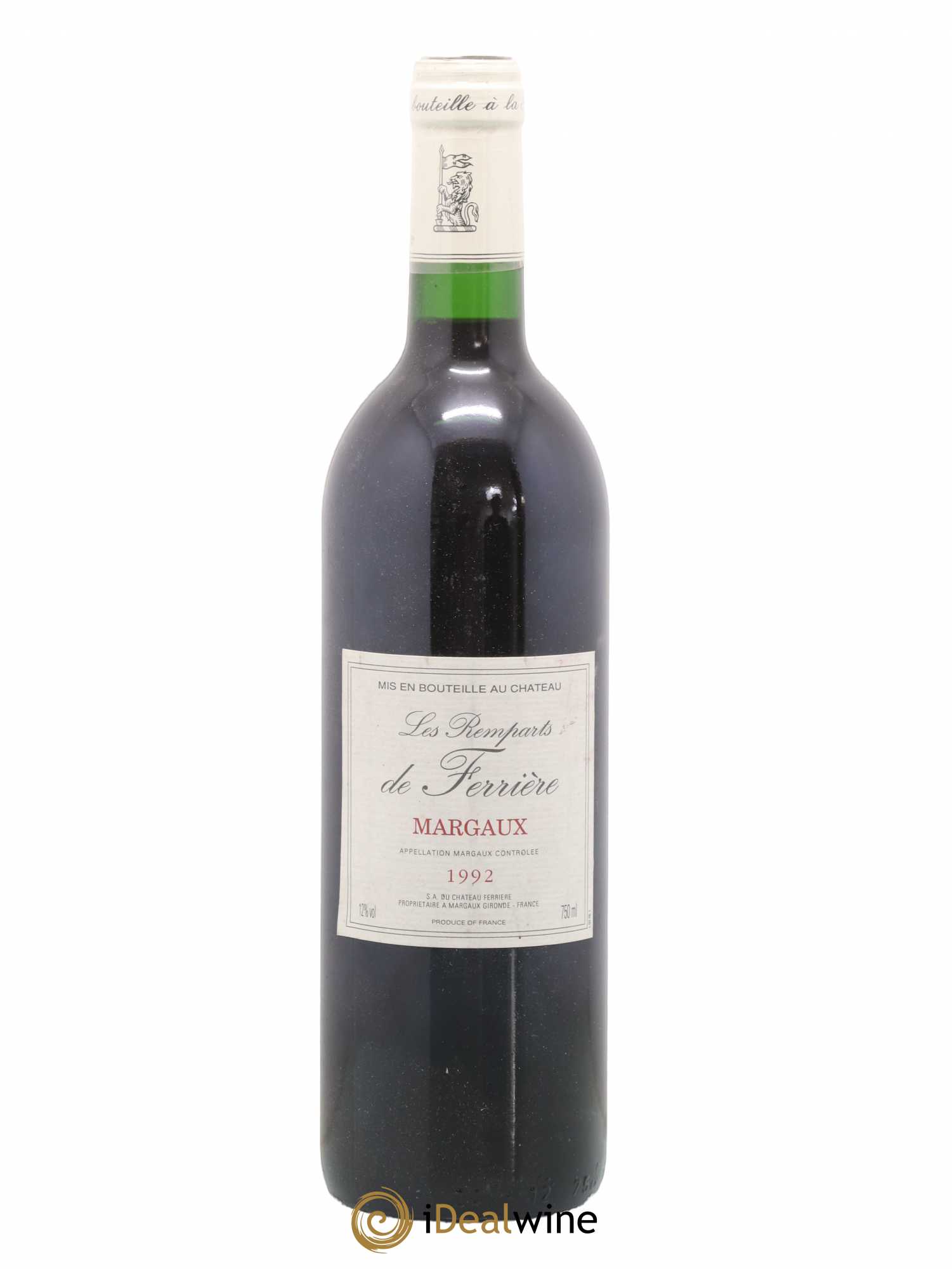 Château Margaux 1er Grand Cru Classé Les Remparts de Ferrière 1992 - Lotto di 1 bottiglia - 0