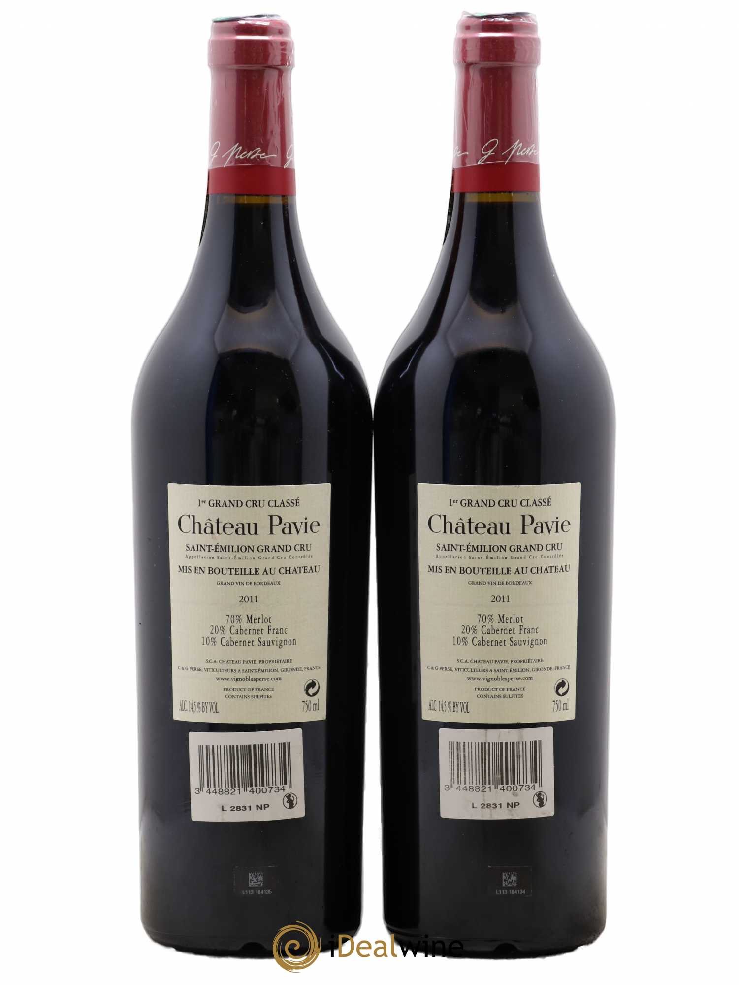 Château Pavie 1er Grand Cru Classé A 2011 - Lot de 2 bouteilles - 1