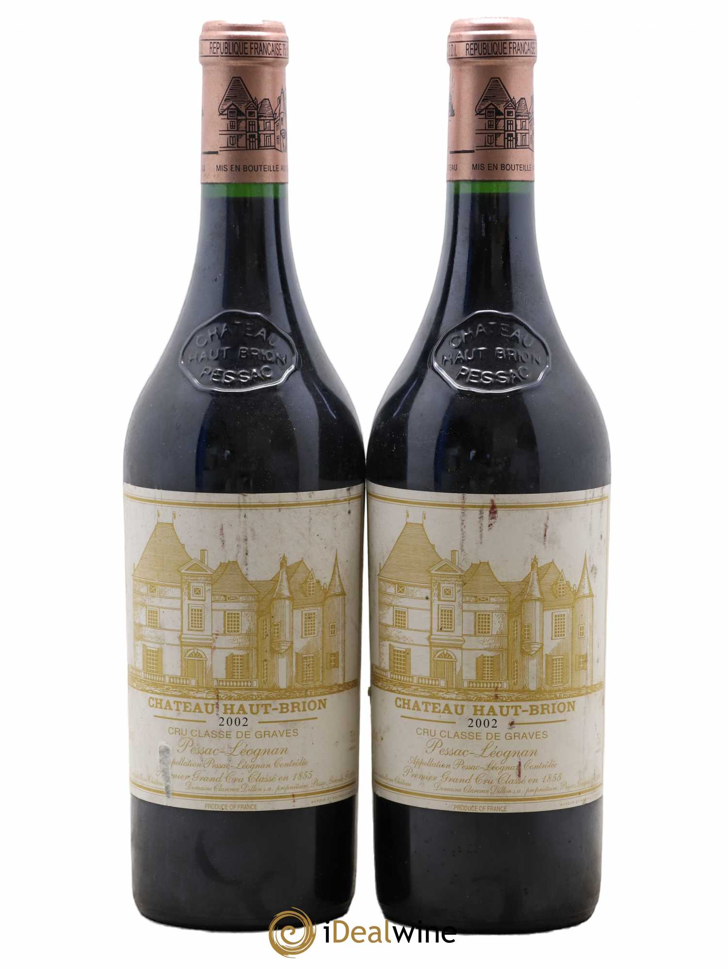 Château Haut Brion 1er Grand Cru Classé 2002 - Lot de 2 bouteilles - 0