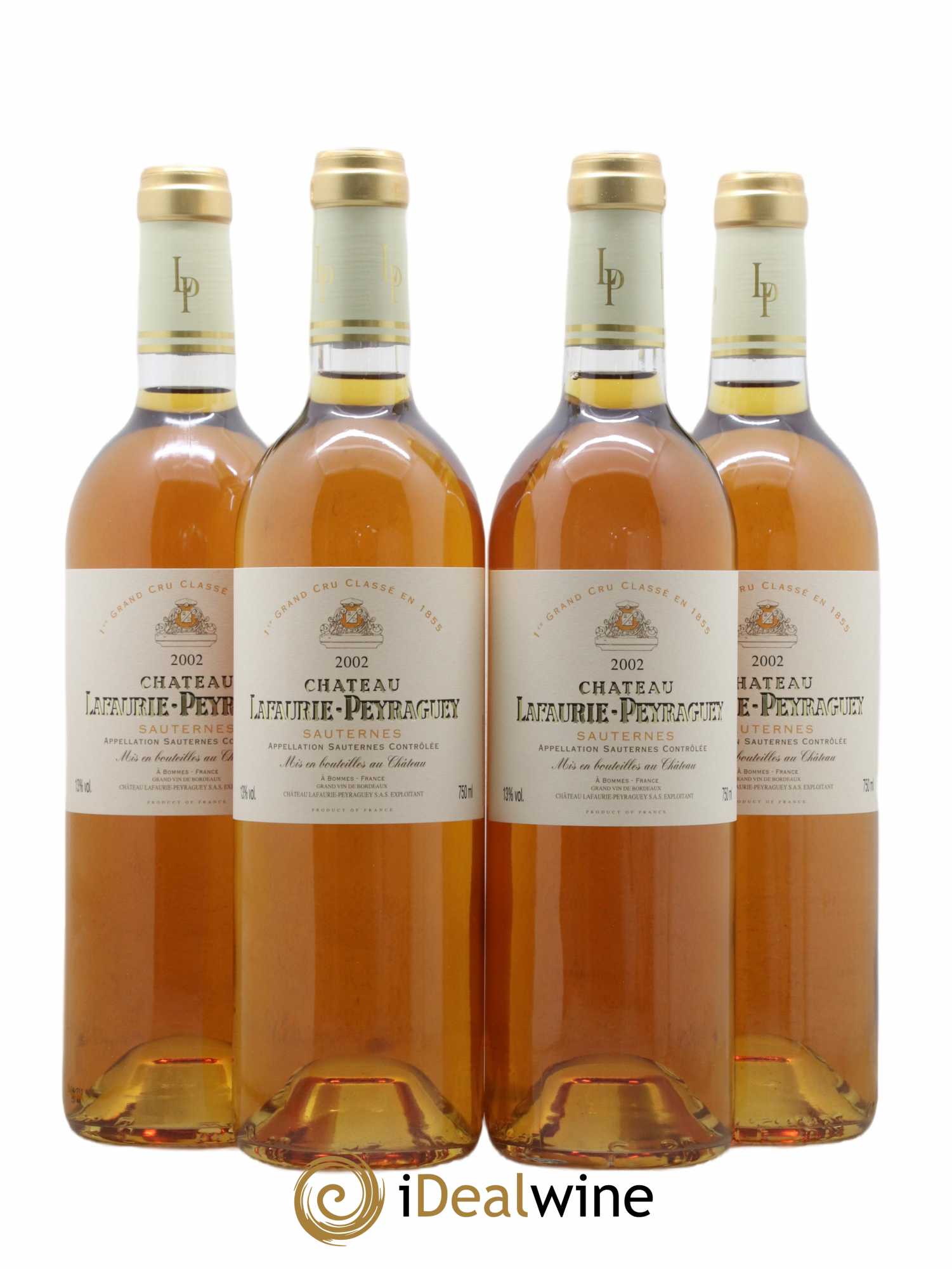Château Lafaurie-Peyraguey 1er Grand Cru Classé 2002 - Lotto di 4 bottiglie - 0