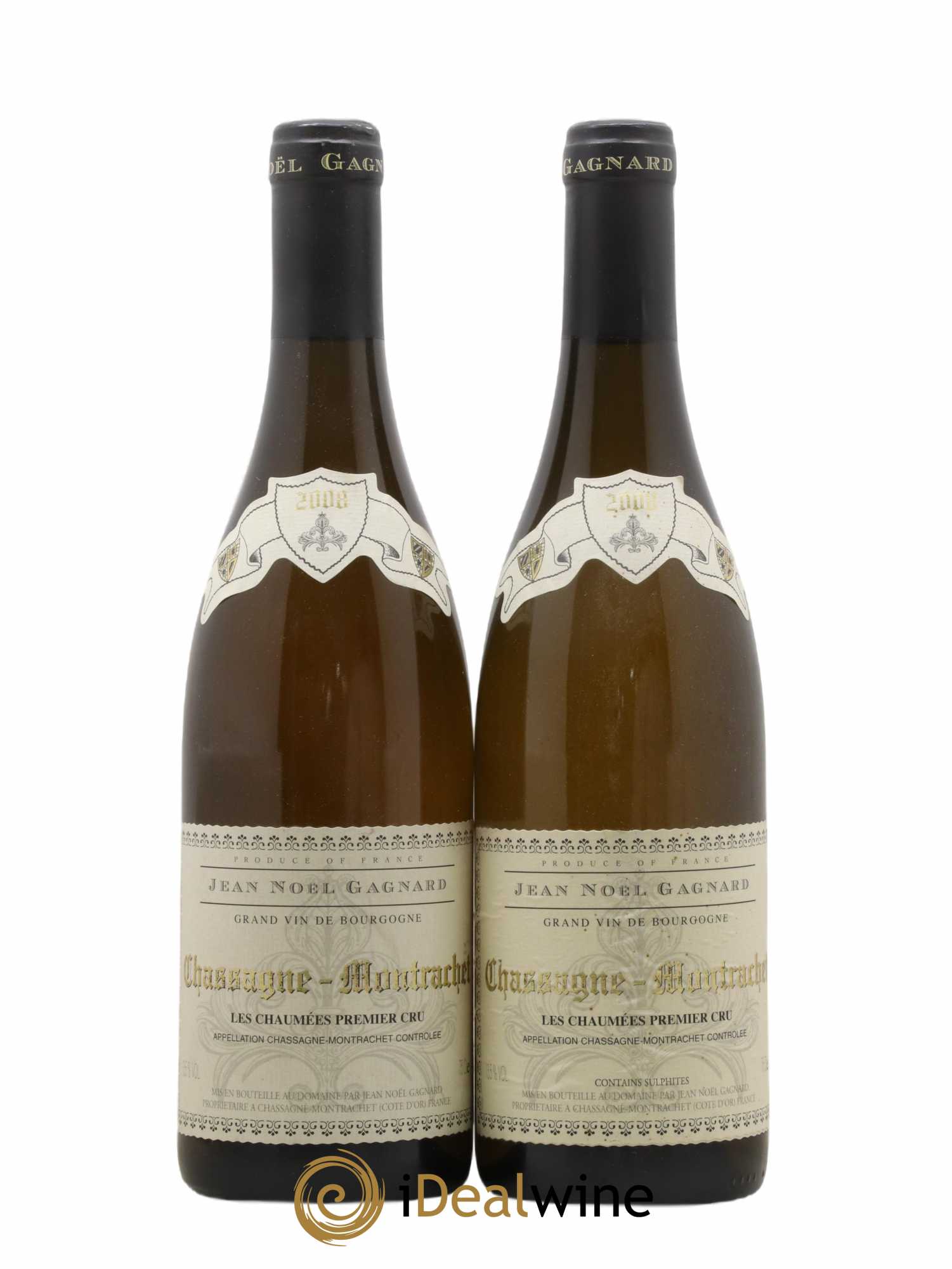 Chassagne-Montrachet 1er Cru Les Chaumées Jean-Noël Gagnard 2008 - Lot de 2 bouteilles - 0